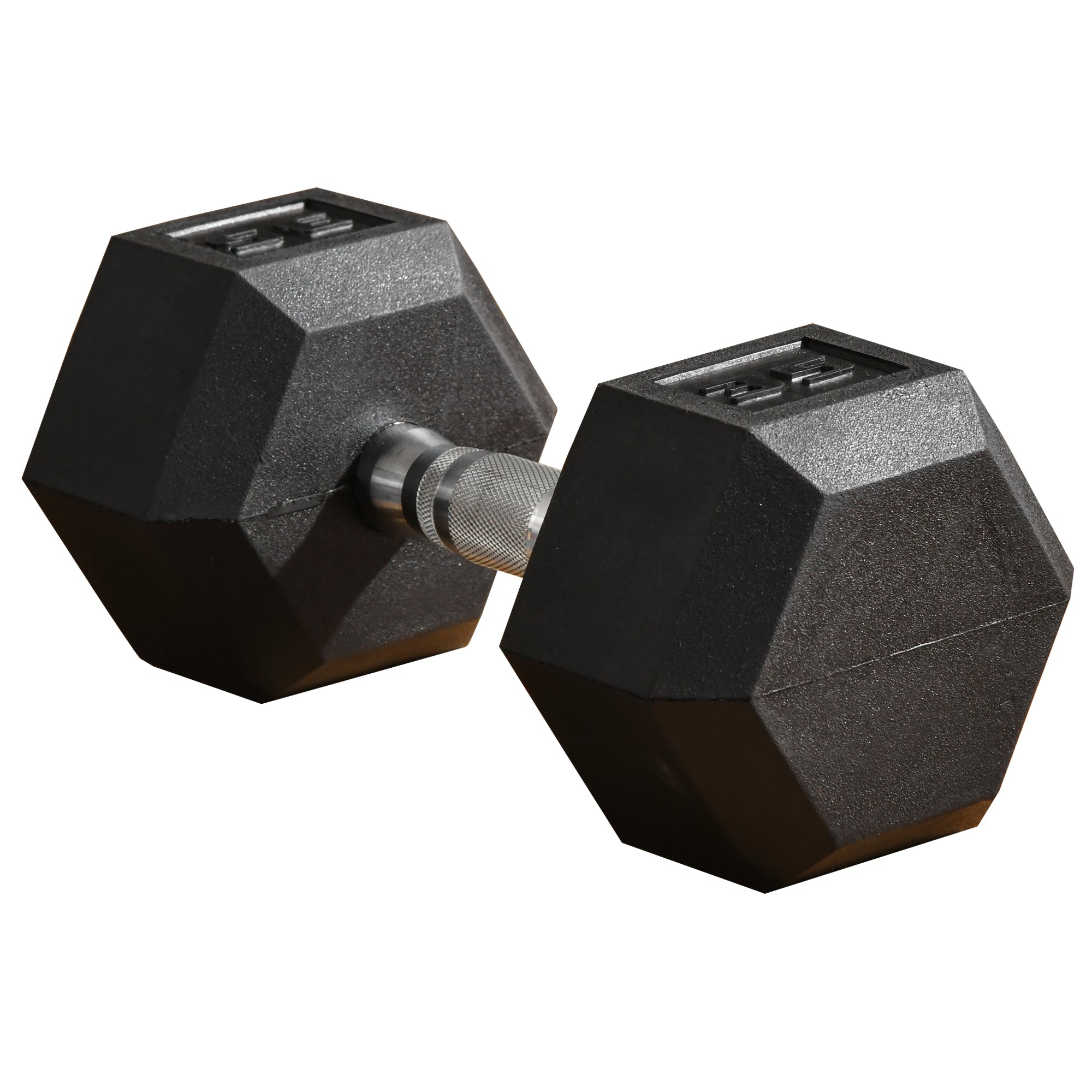 Soozier 35lbs Rubber Dumbbells Weight Dumbbell Hand Weight Barbell for Body Fitness Training for Home Office Gym, Black