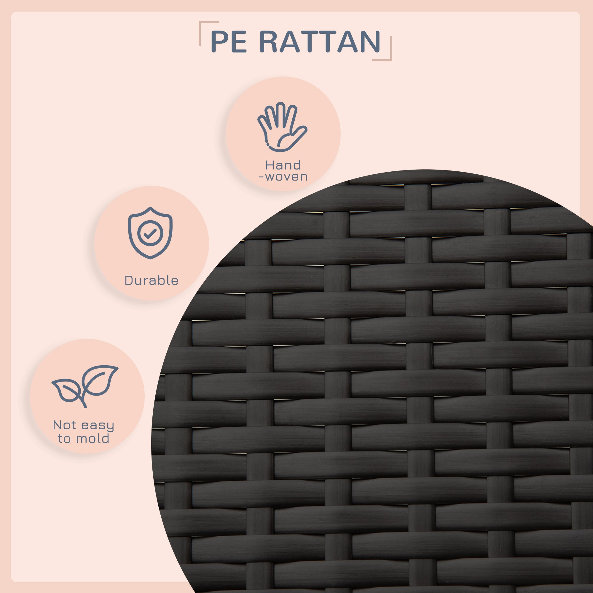PawHut Wicker Pet House Dog Bed for Indoor/Outdoor Rattan Furniture with Cushion