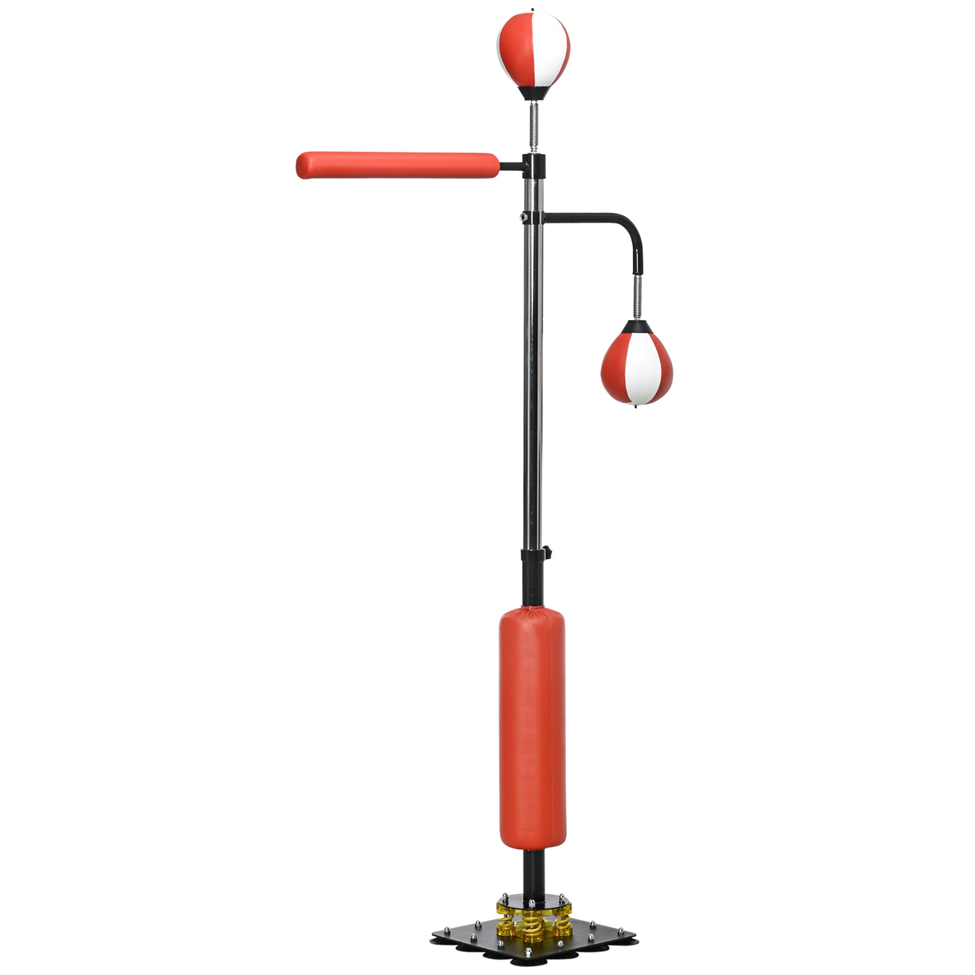 Soozier Freestanding Boxing Punching Bag, Height Adjustable, with Reflex Bar, Speed Balls and Suction Cup Base, Multi