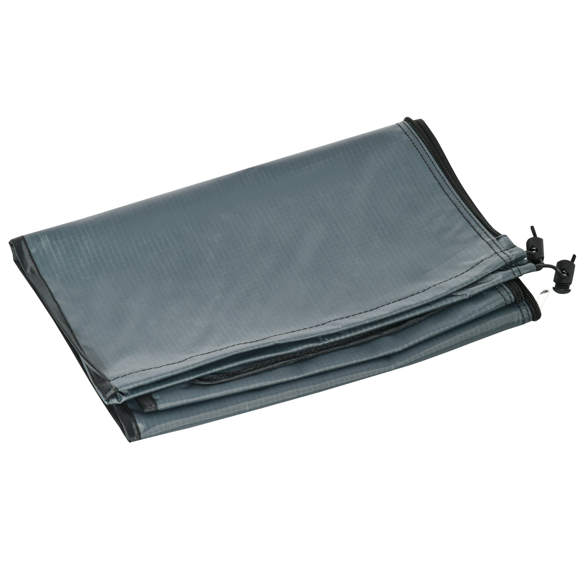 Outsunny Parasol Cover, Patio Cantilever Cover, Banana Umbrella Cover with Zipper, Grey
