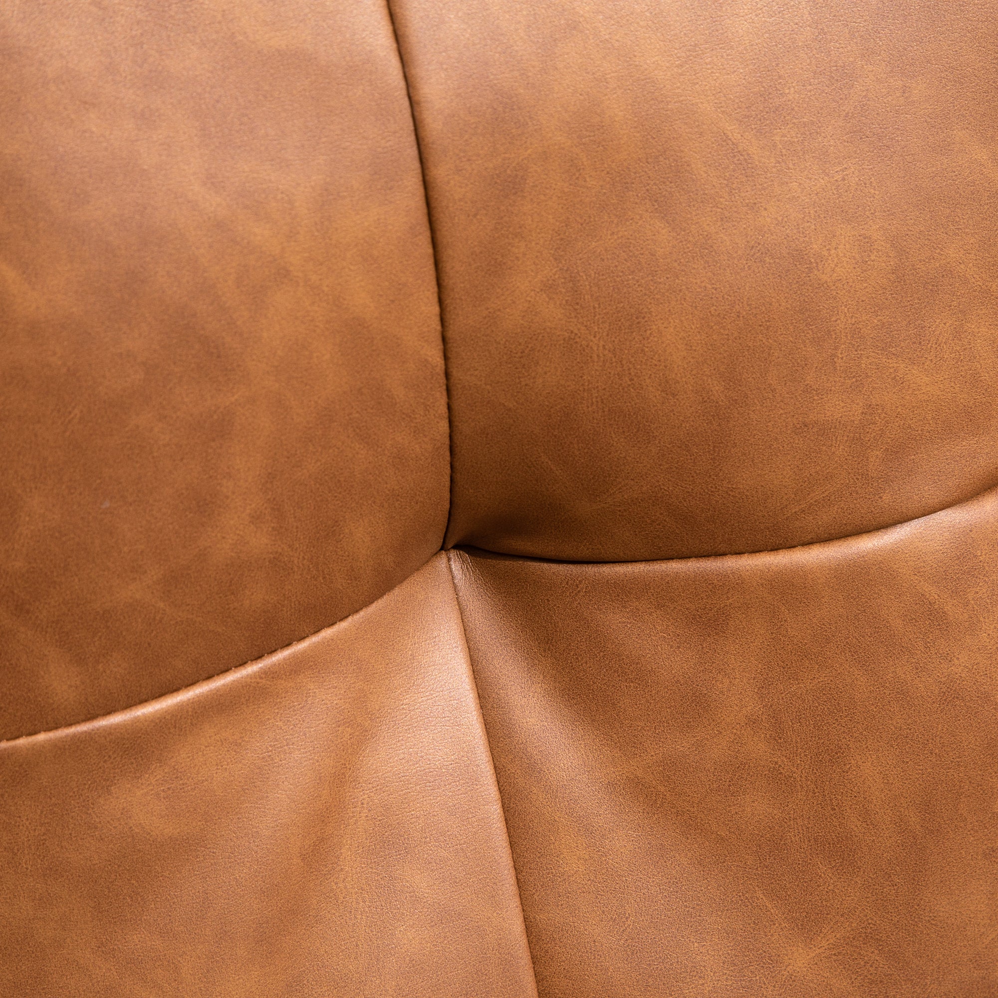 HOMCOM 51" PU Leather Loveseat, Upholstered Double Sofa Couch with Armrests, Tufted Backrest, Pocket Spring and Sponge Padded Cushion for Living Room, Bedroom, Home Office, Brown