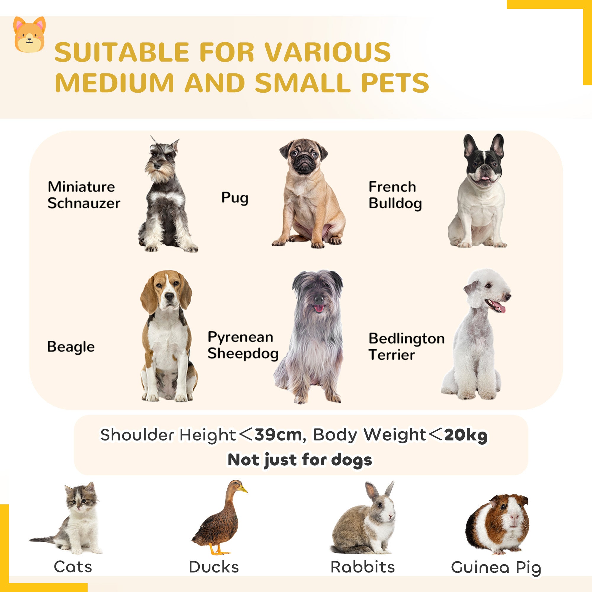 PawHut 8 Panels Foldable Dog Playpen with Bottom Pad & Top Cover, 30" High