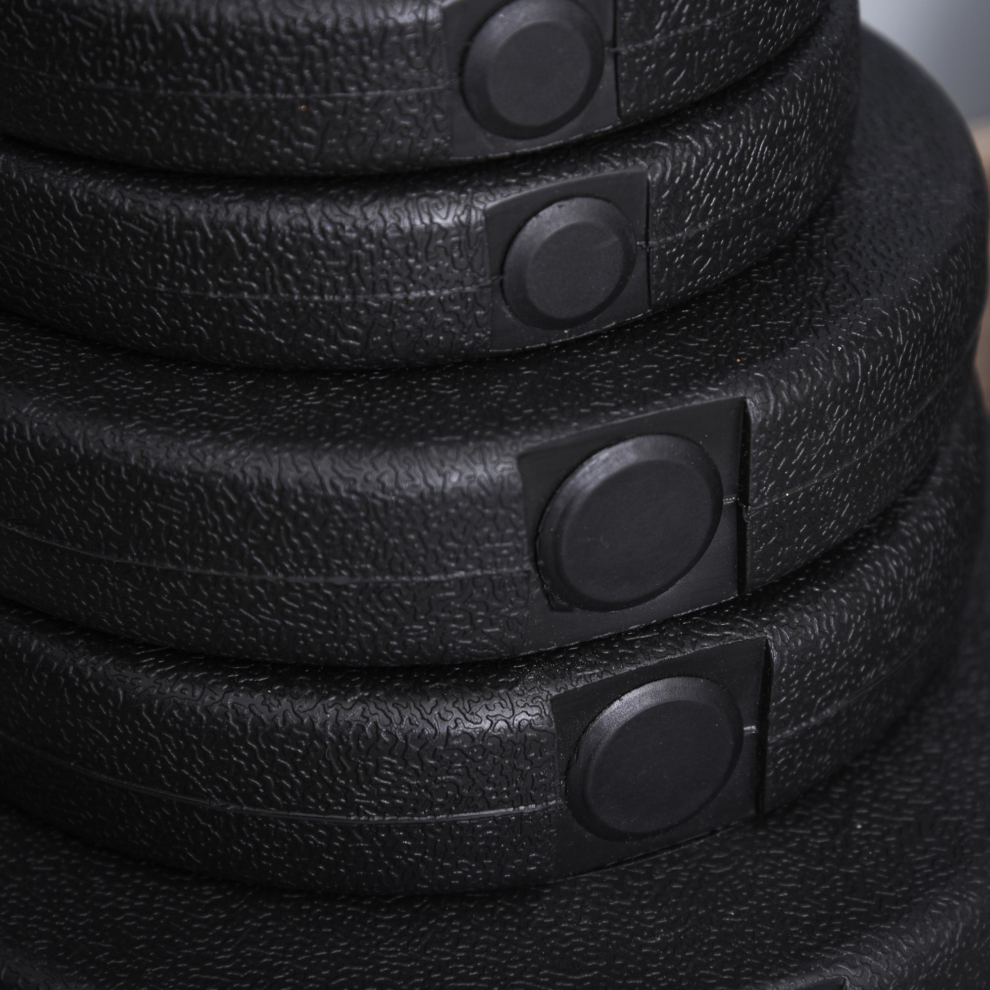 Soozier Adjustable 2 x 44lbs Weight Dumbbell Set for Weight Fitness Training Exercise Fitness Home Gym Equipment, Black (Pair)