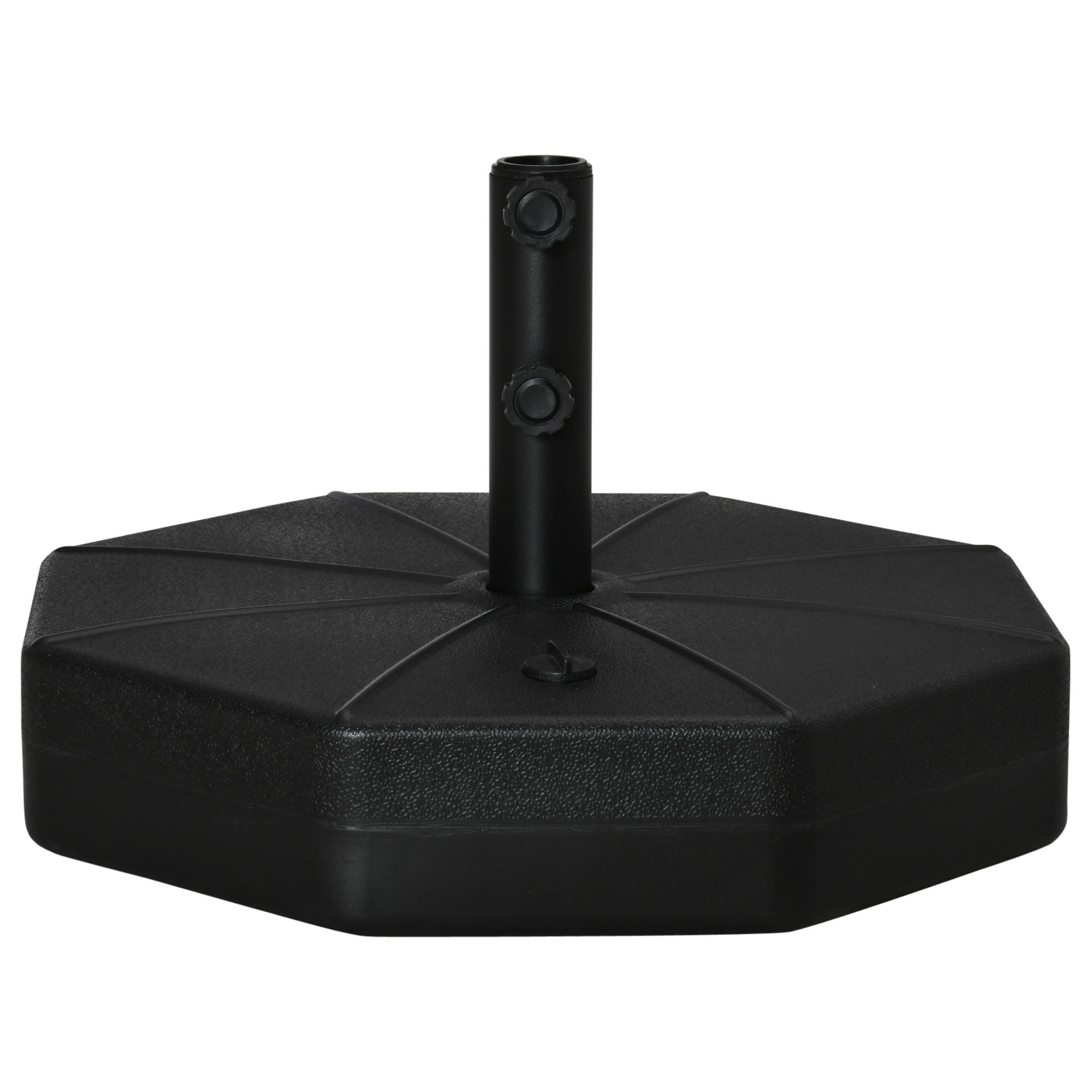 Outsunny Patio Umbrella Base Parasol Holder Outdoor Market Umbrella Stand Weights, Water/Sand Filled for Garden, Poolside, Black