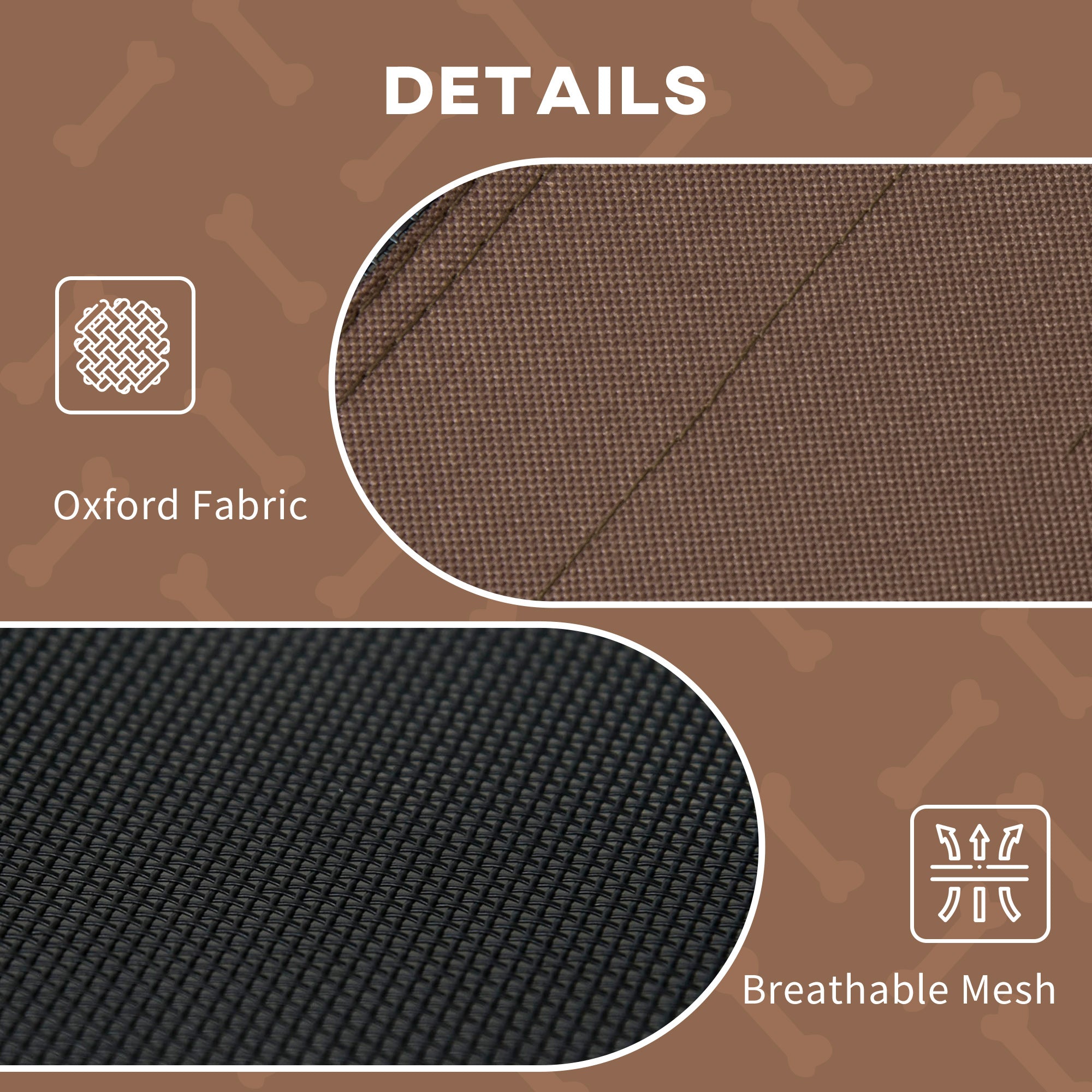 PawHut Elevated Dog Bed with Canopy, Portable Raised Dog Cot for M Sized Dogs, Indoor & Outdoor, 30" x 24" x 29", Coffee