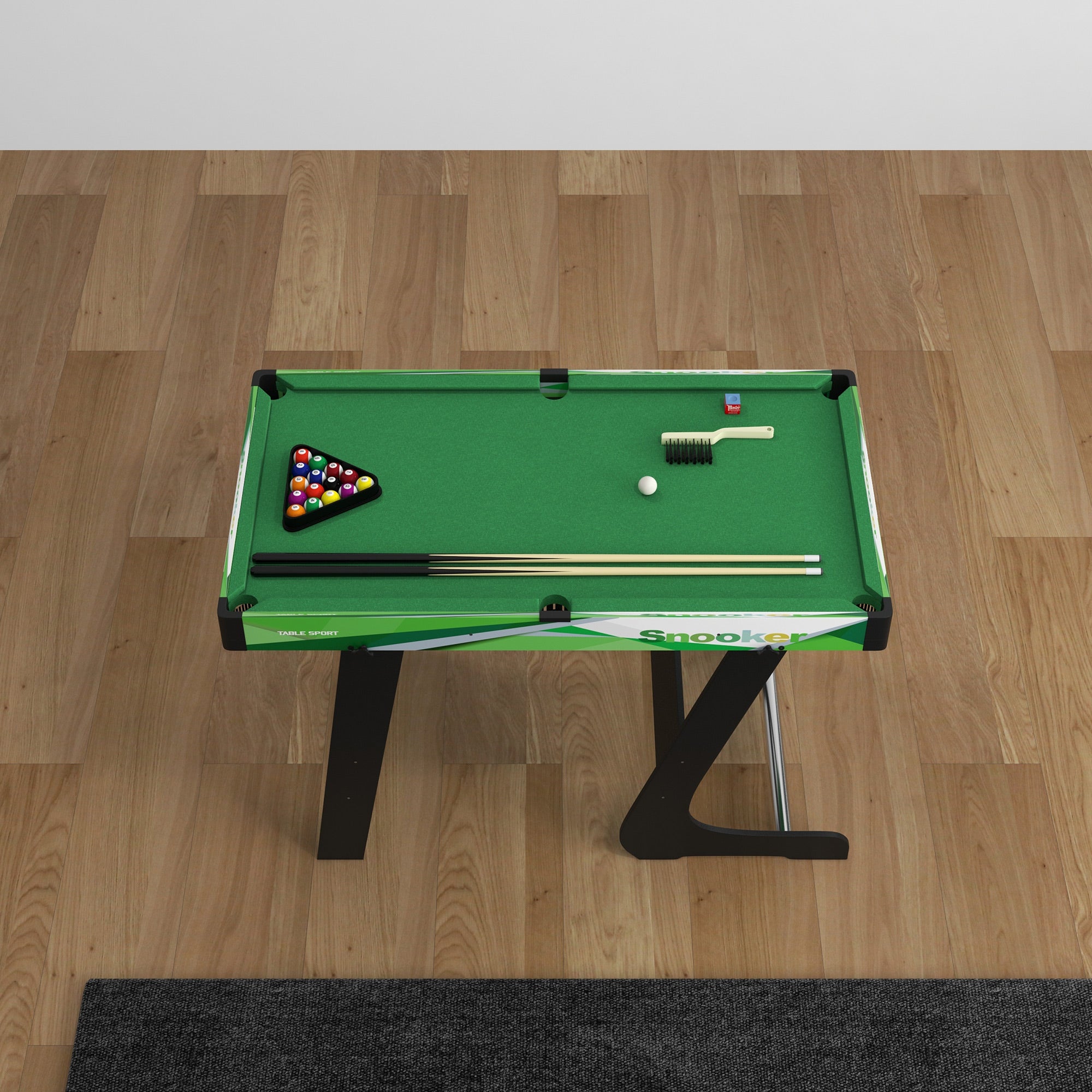 Soozier 41" Mini Pool Table Set Folding Billiard Table with 2 Cues, 16 Balls, Chalk, Triangle, Brush, Green