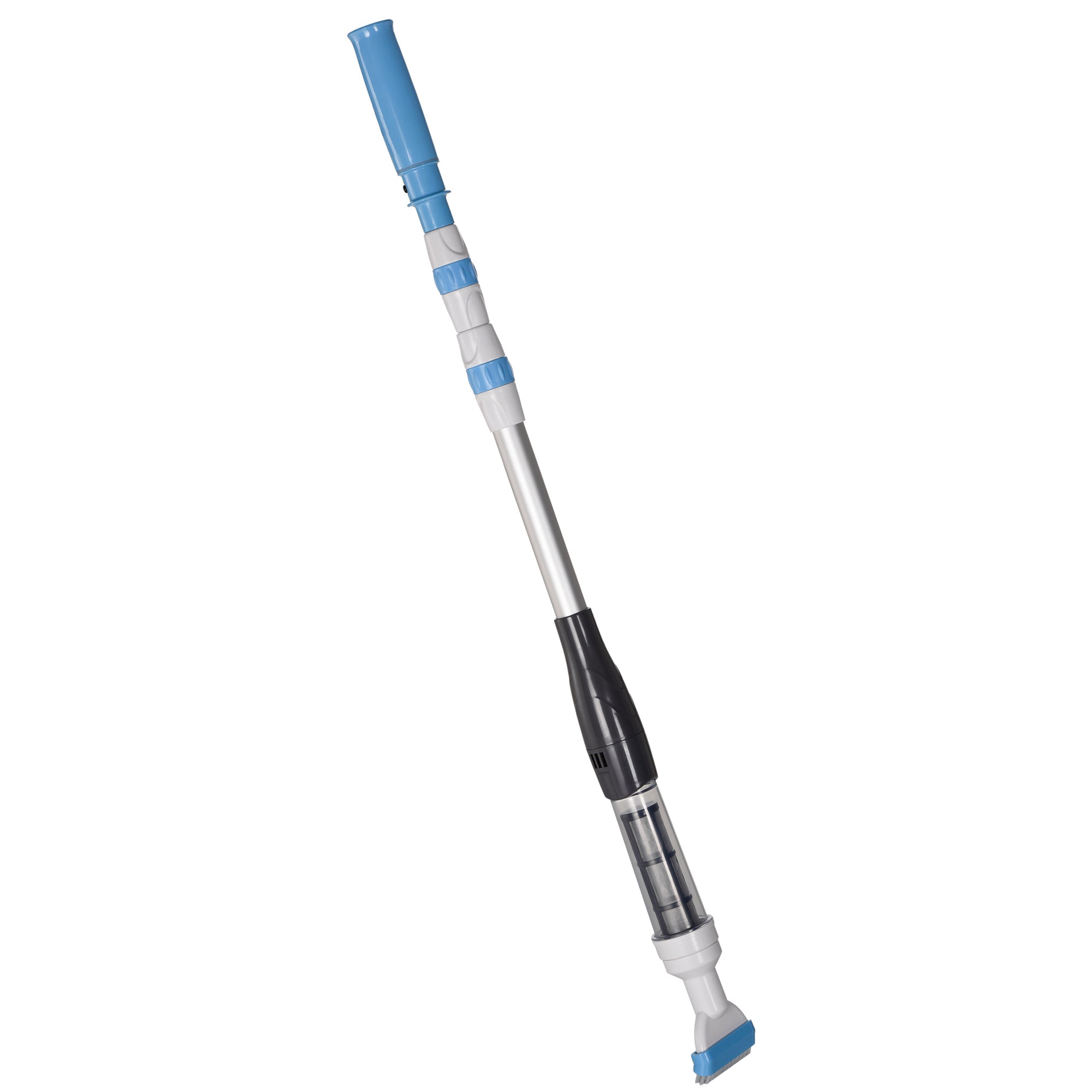 Outsunny Handheld Pool Vacuum, Cordless Pool Cleaner with Adjustable Pole and Brush Head for Above Ground & Inground Pools