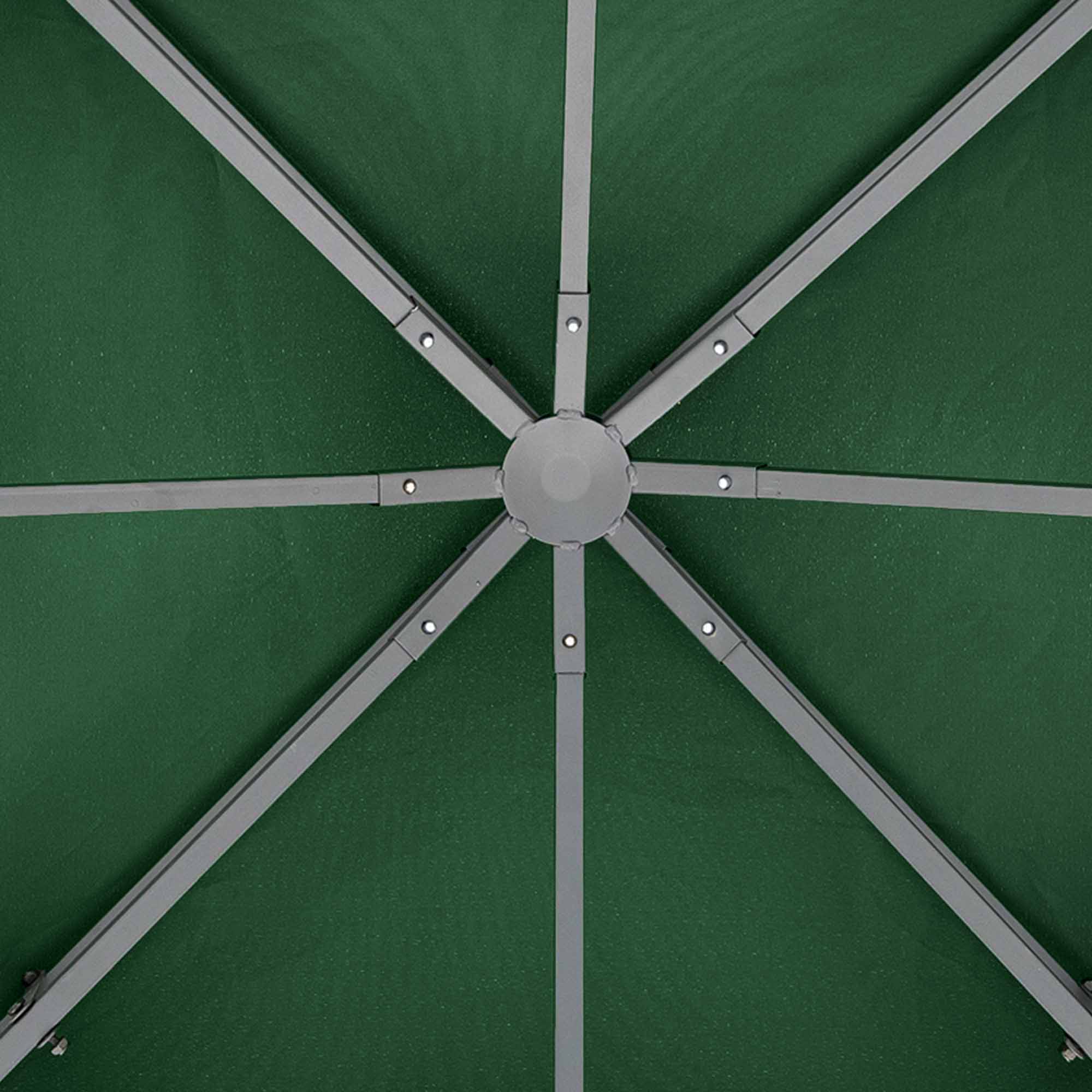 Outsunny 9.8'x9.8' Canopy Replacement 2-Tier Gazebo Canopy Top Cover, Green