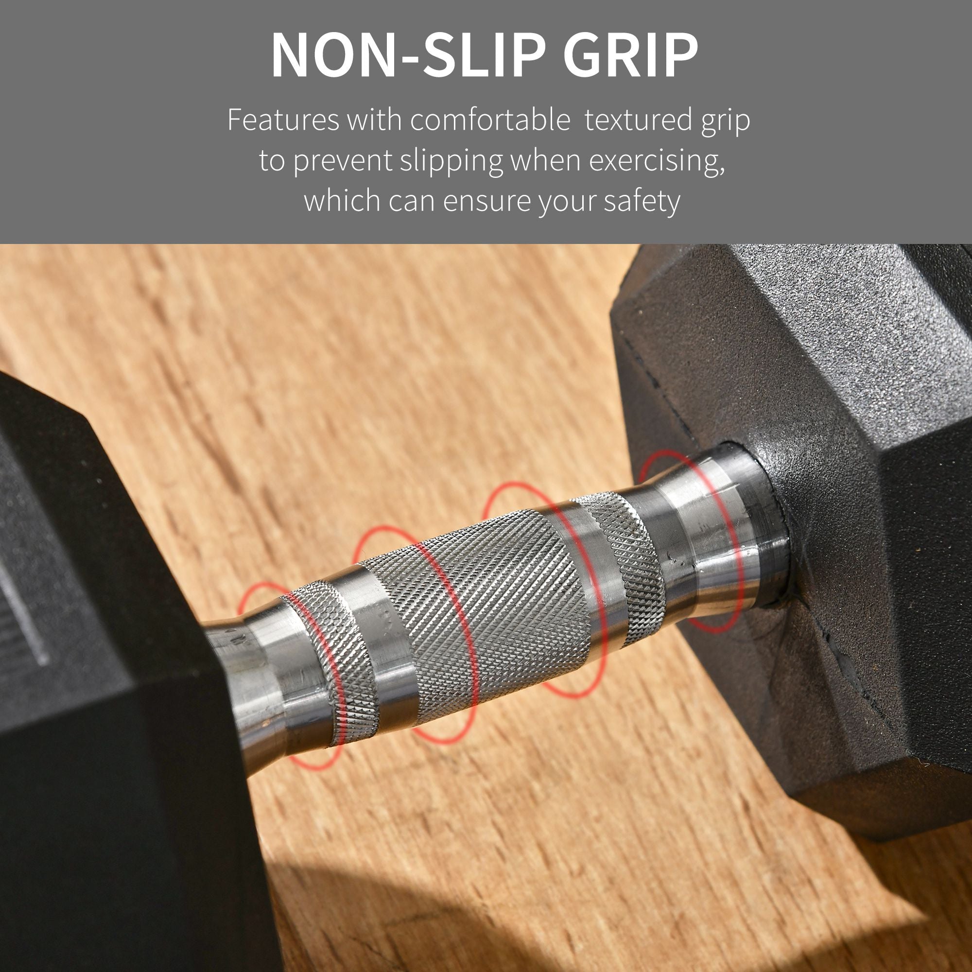 Soozier 40lbs Rubber Dumbbells Weight Dumbbell Hand Weight Barbell for Body Fitness Training for Home Office Gym, Black