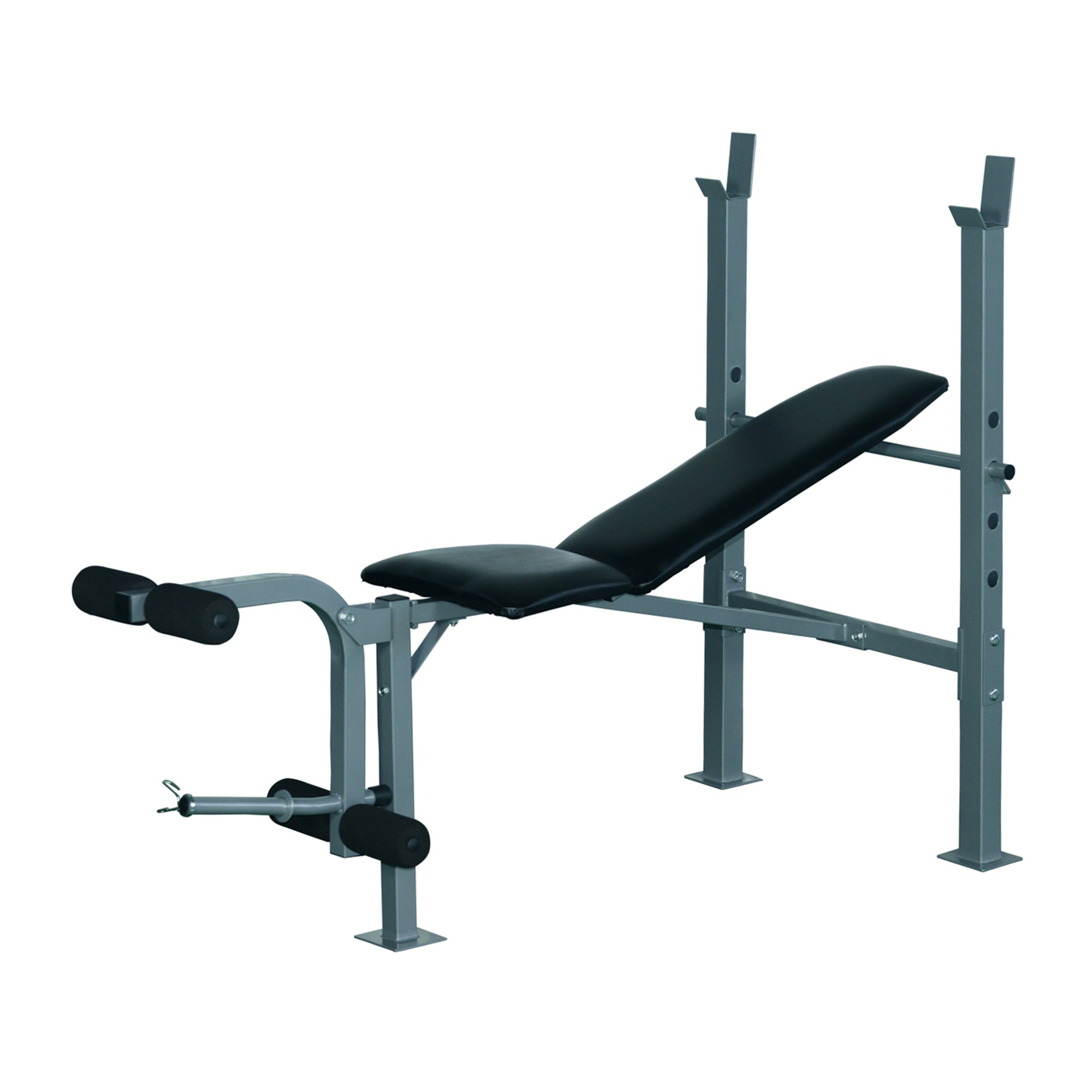 Soozier Incline Decline Weight Bench with Leg Extension and Barbell Rack, Adjustable Bench Press Weight Lifting Bench