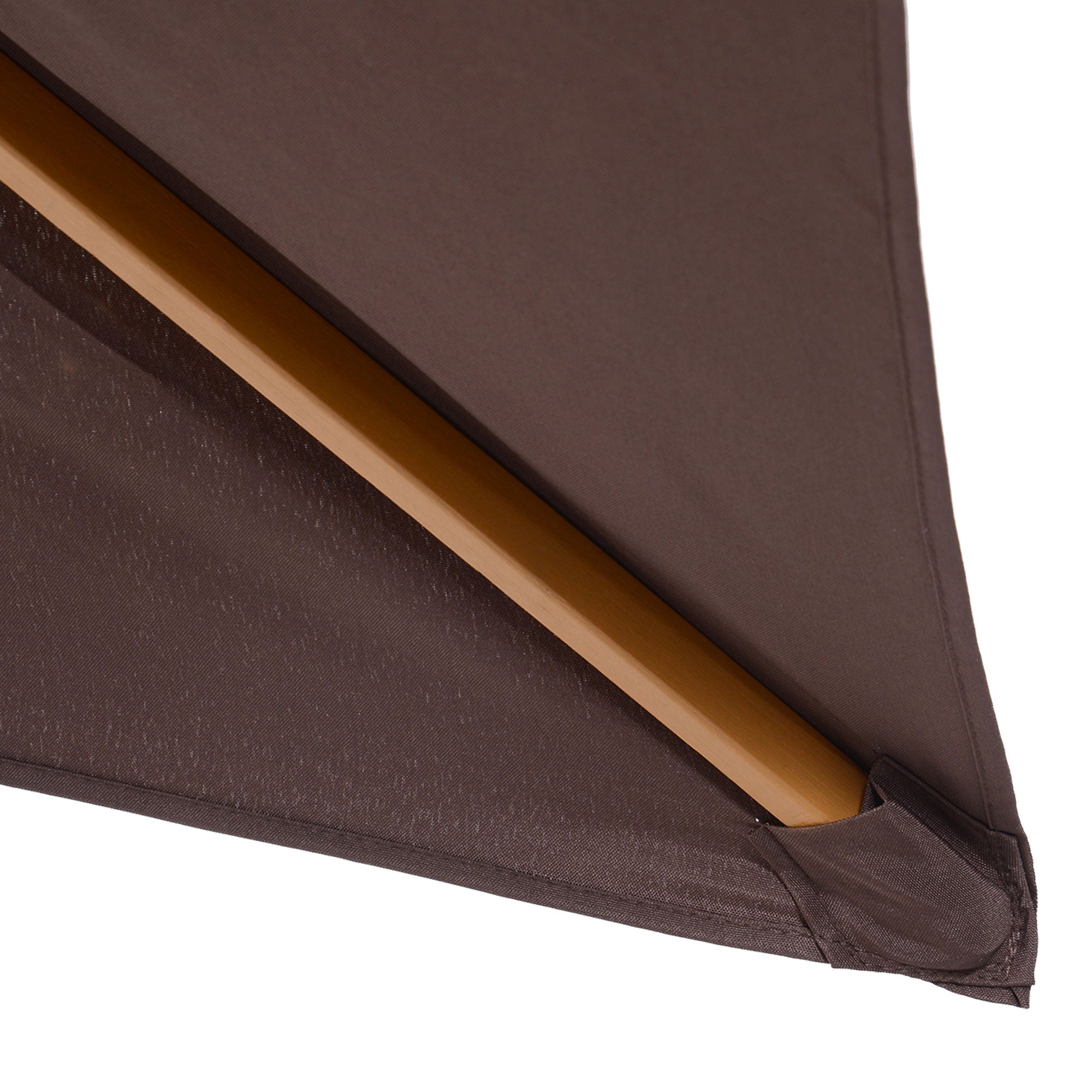 Outsunny Patio Umbrella Market Patio Sun Umbrella Rectangle Coffee