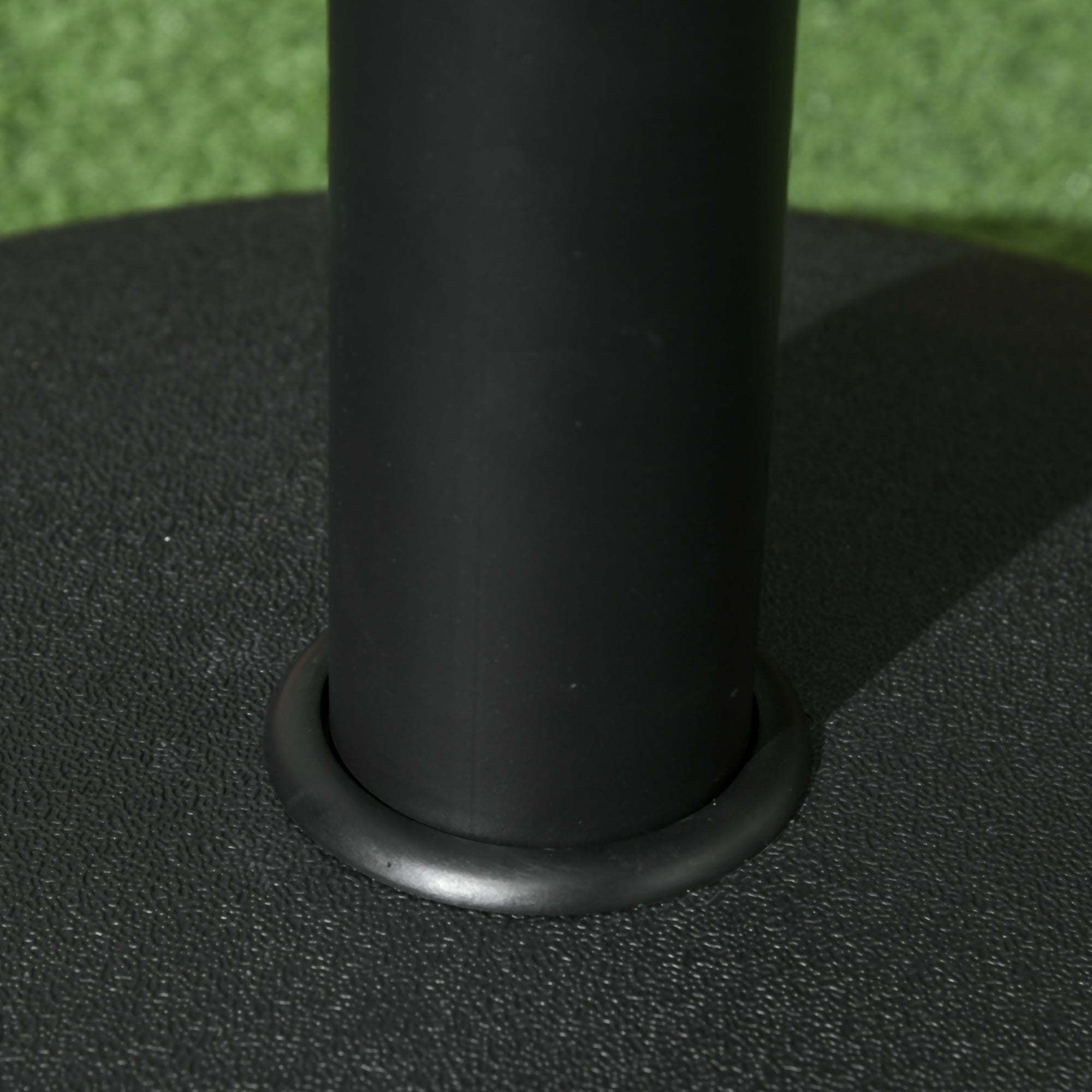 Outsunny 55 lbs Cement Umbrella Base Holder 20" Heavy Duty Round Parasol Stand for Patio, Outdoor, Backyard, Black