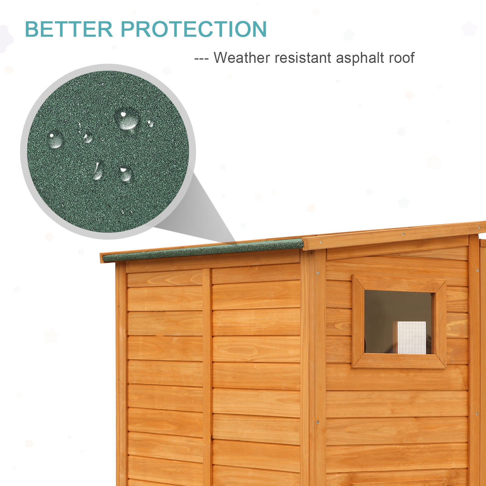 PawHut Large Wooden Outdoor Cat House with Large Run for Play, Catio for Lounging, and Condo Area for Sleeping, Natural