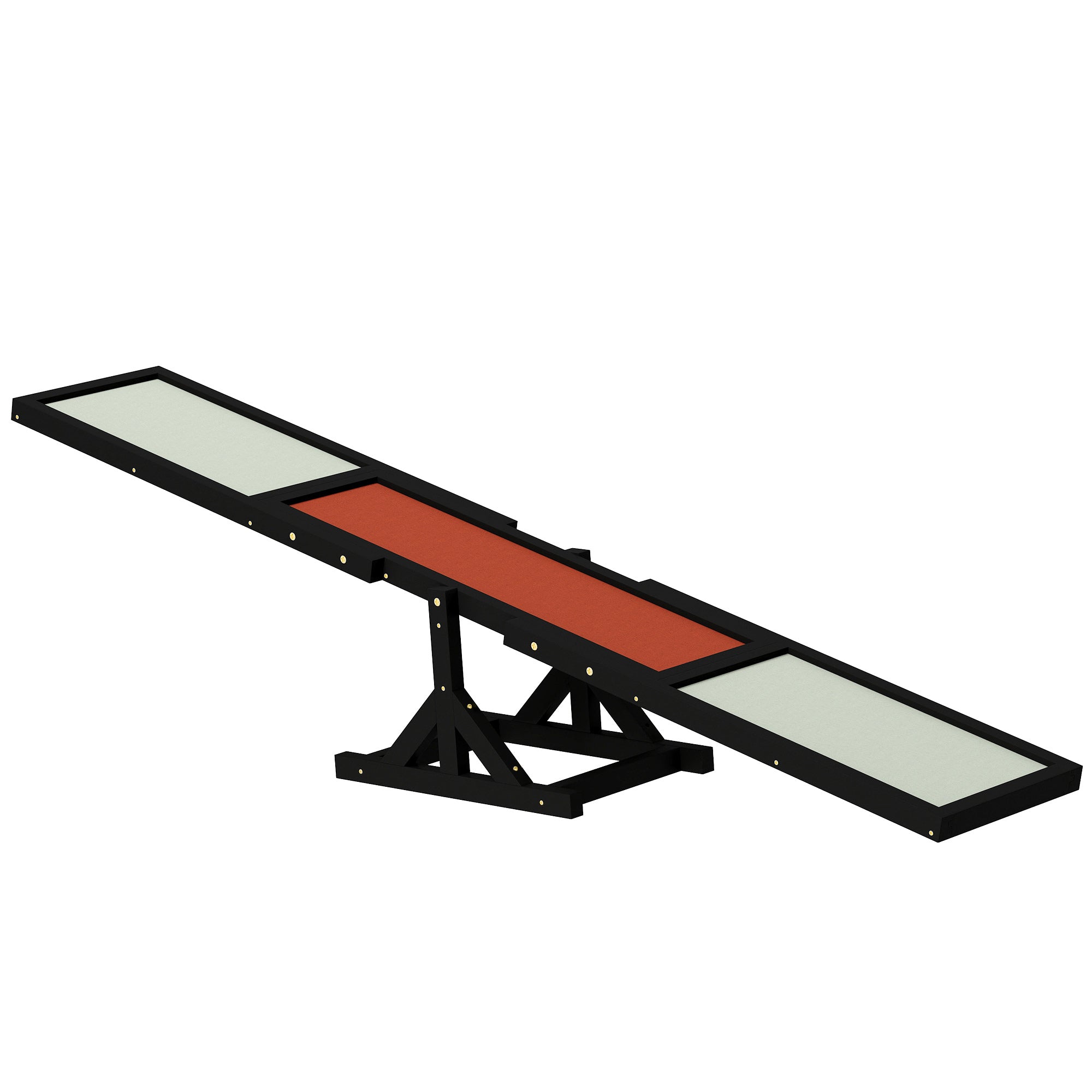 PawHut Wood Pet Seesaw, Dog Agility Training Equipment for Obedience Training, Weather Resistant, Black