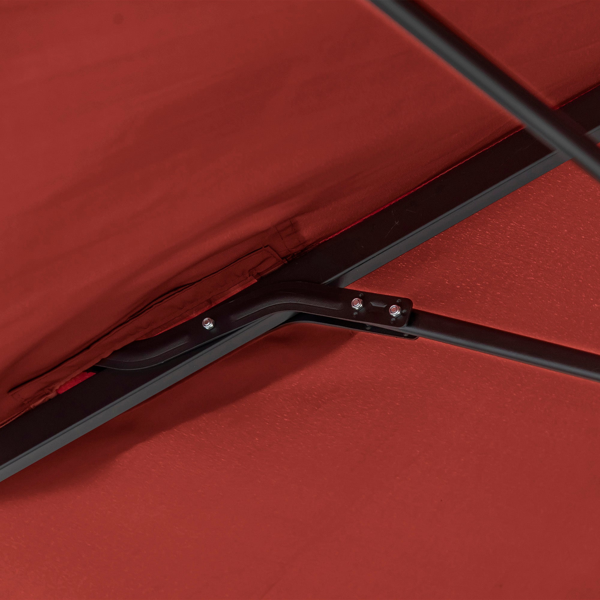 Outsunny 8.5FT Offset Patio Umbrella with 360° Rotation, Outdoor Cantilever Roma Parasol Hanging Sun Shade Canopy Shelter with Cross Base, Wine Red
