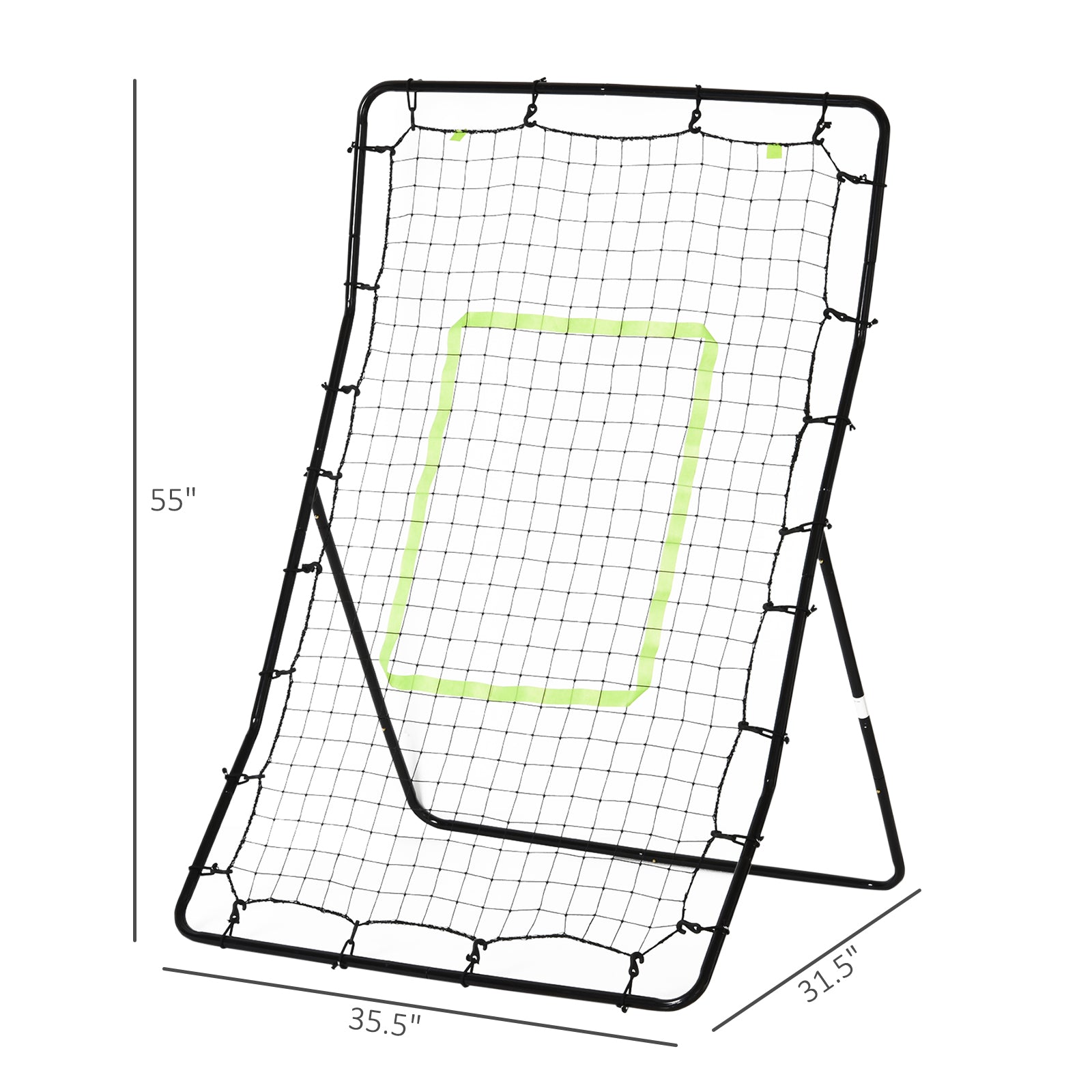 Soozier Multi-use Pitchback Rebounder Net Sports Throwing, Pitching and Fielding Trainer Screen Target Netting