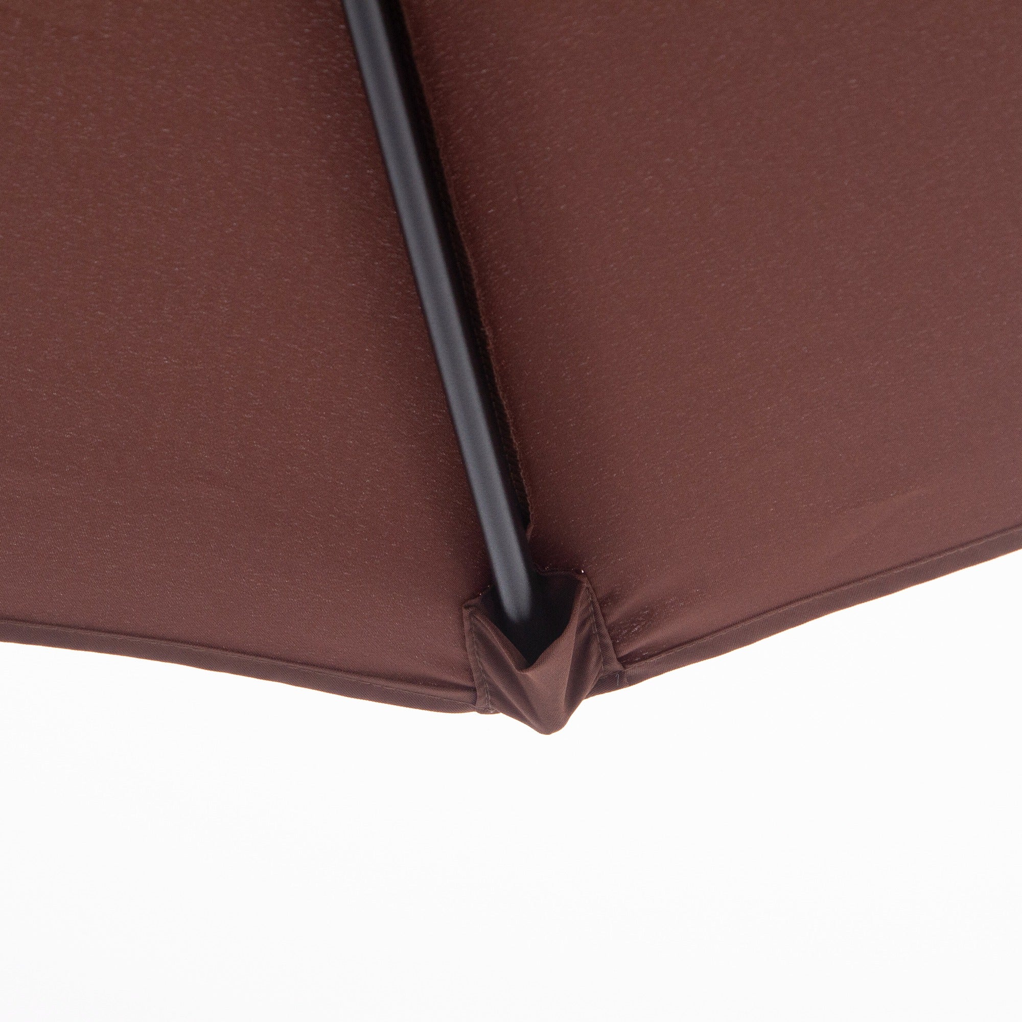 Outsunny 8.5FT Patio Umbrella, Round Garden Parasol with 6 Ribs, Market Sunshade Tilt Canopy w/ Crank Handle for Outdoor, Coffee
