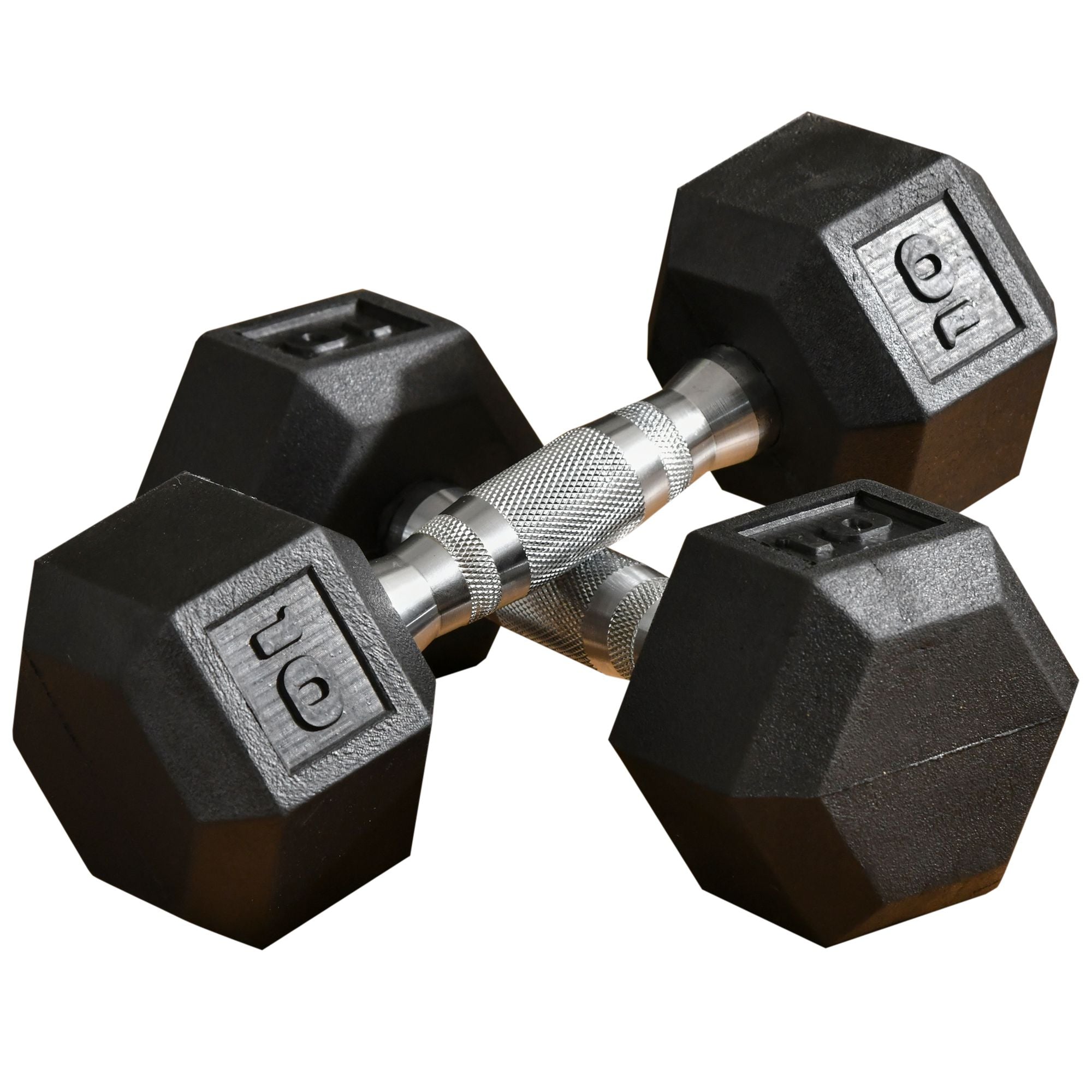 Soozier 2x10lbs Dumbbells Weight Set, Total 20lbs (10lbs Each) Dumbbell Hand Weight for Body Fitness Training for Home Office Gym, Black