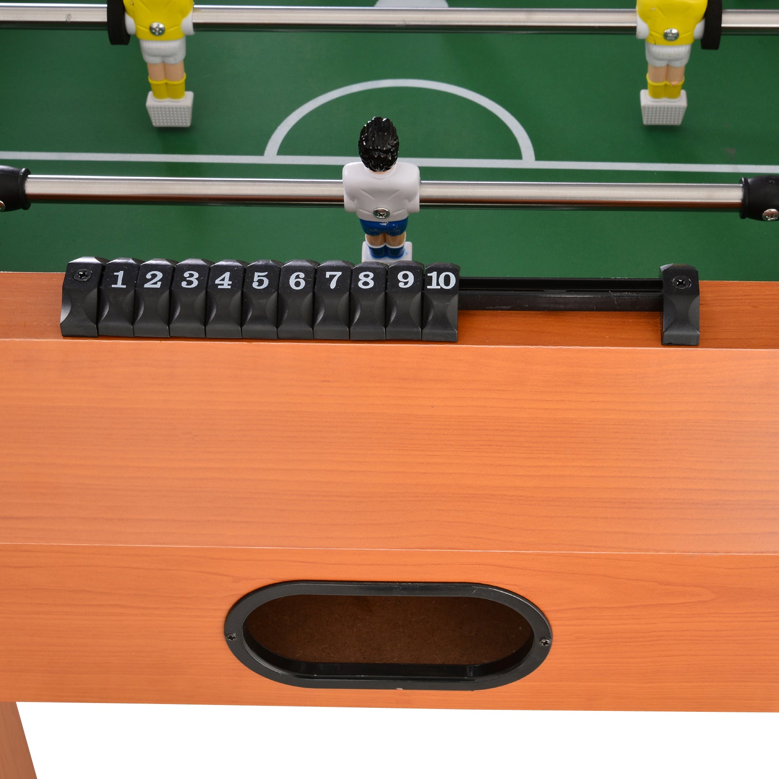 Soozier Foosball Table, 48" Wooden Soccer Game Table, with 8 Rods, 2 Balls Suit for 4 Players for Arcades, Pub, Game Room