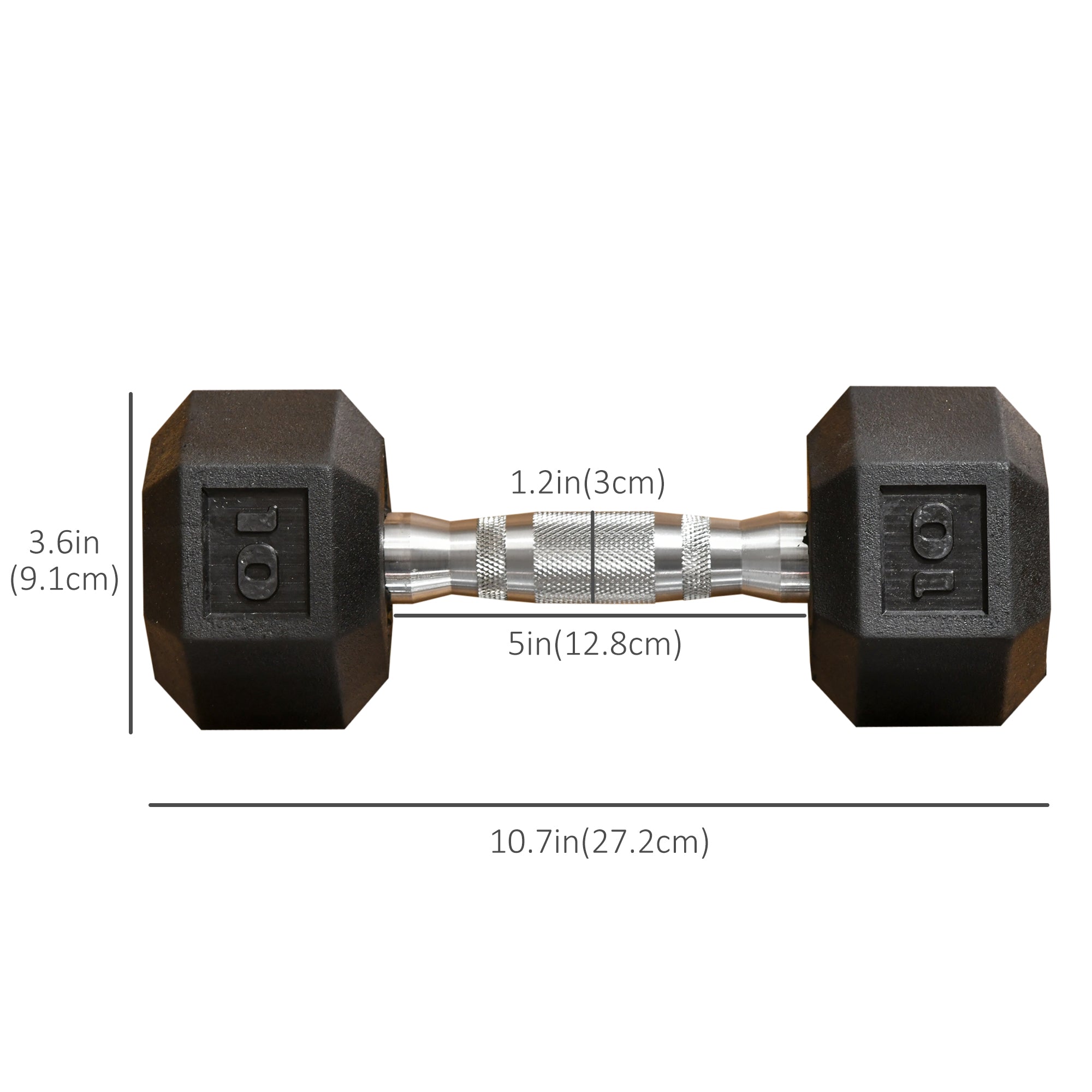 Soozier 2x10lbs Dumbbells Weight Set, Total 20lbs (10lbs Each) Dumbbell Hand Weight for Body Fitness Training for Home Office Gym, Black
