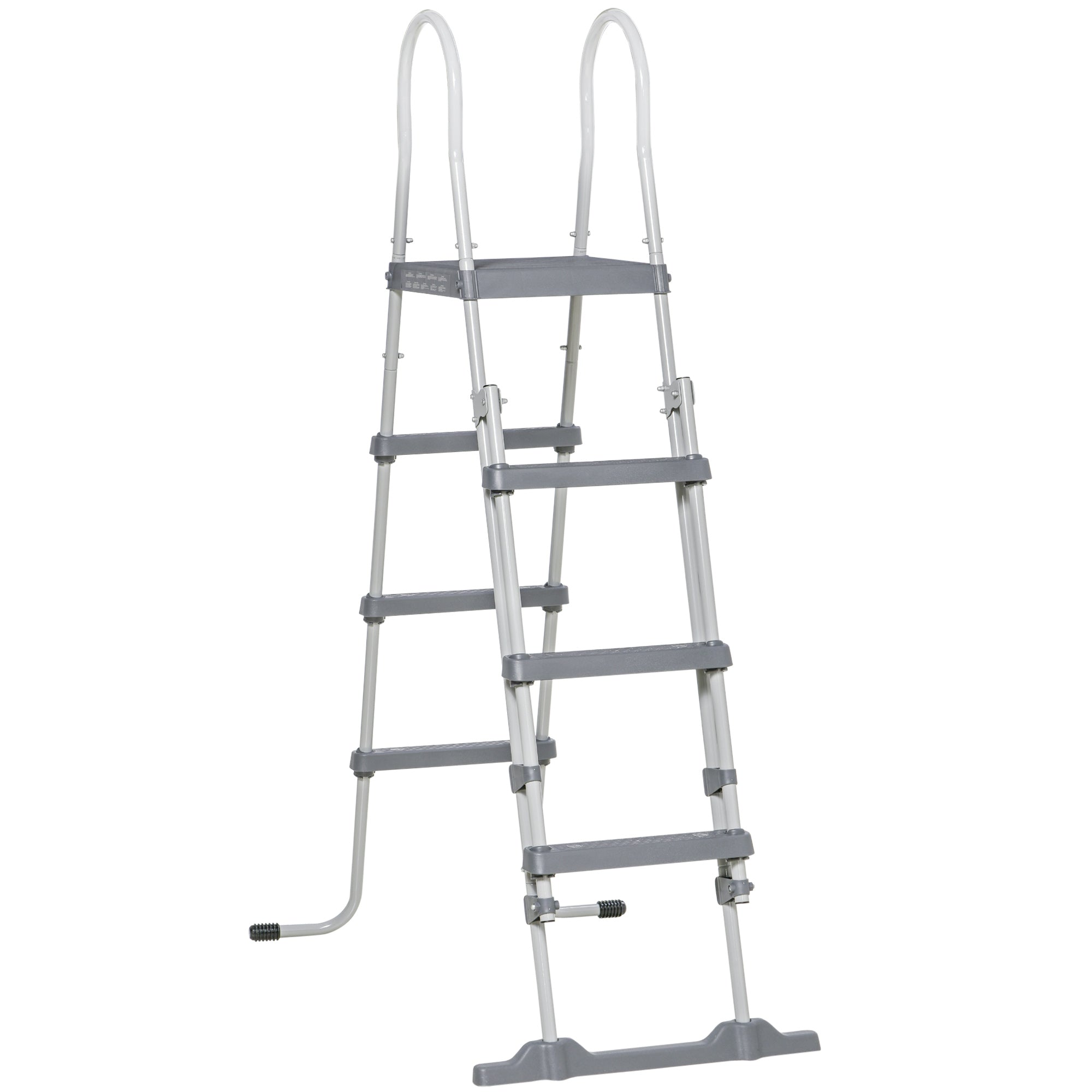 Outsunny 70" Above Ground Pool Ladder for 48" Pool Wall Height, Grey