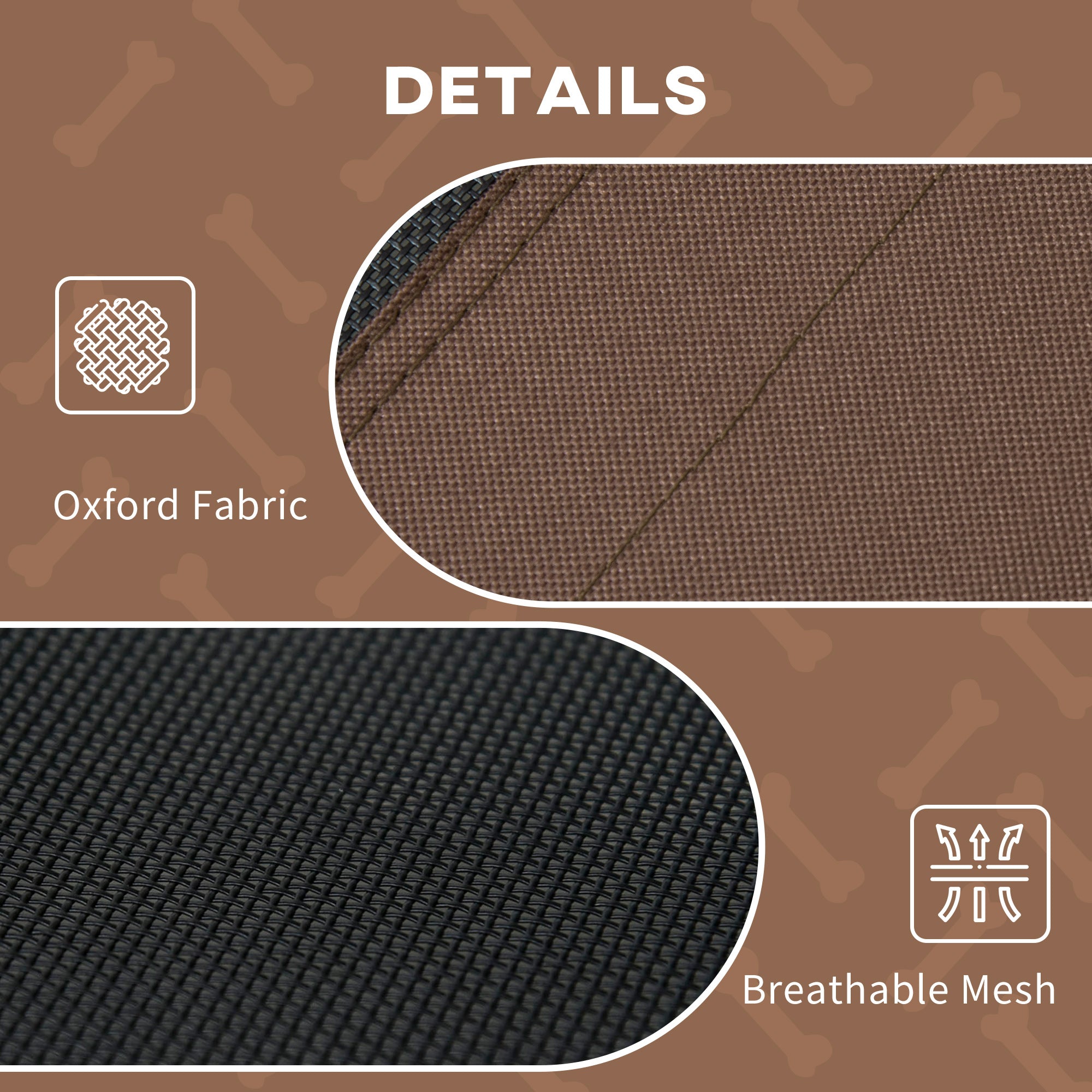 PawHut Elevated Dog Bed with Canopy, Portable Raised Dog Cot for XL Sized Dogs, Indoor & Outdoor, 48" x 36" x 43", Coffee