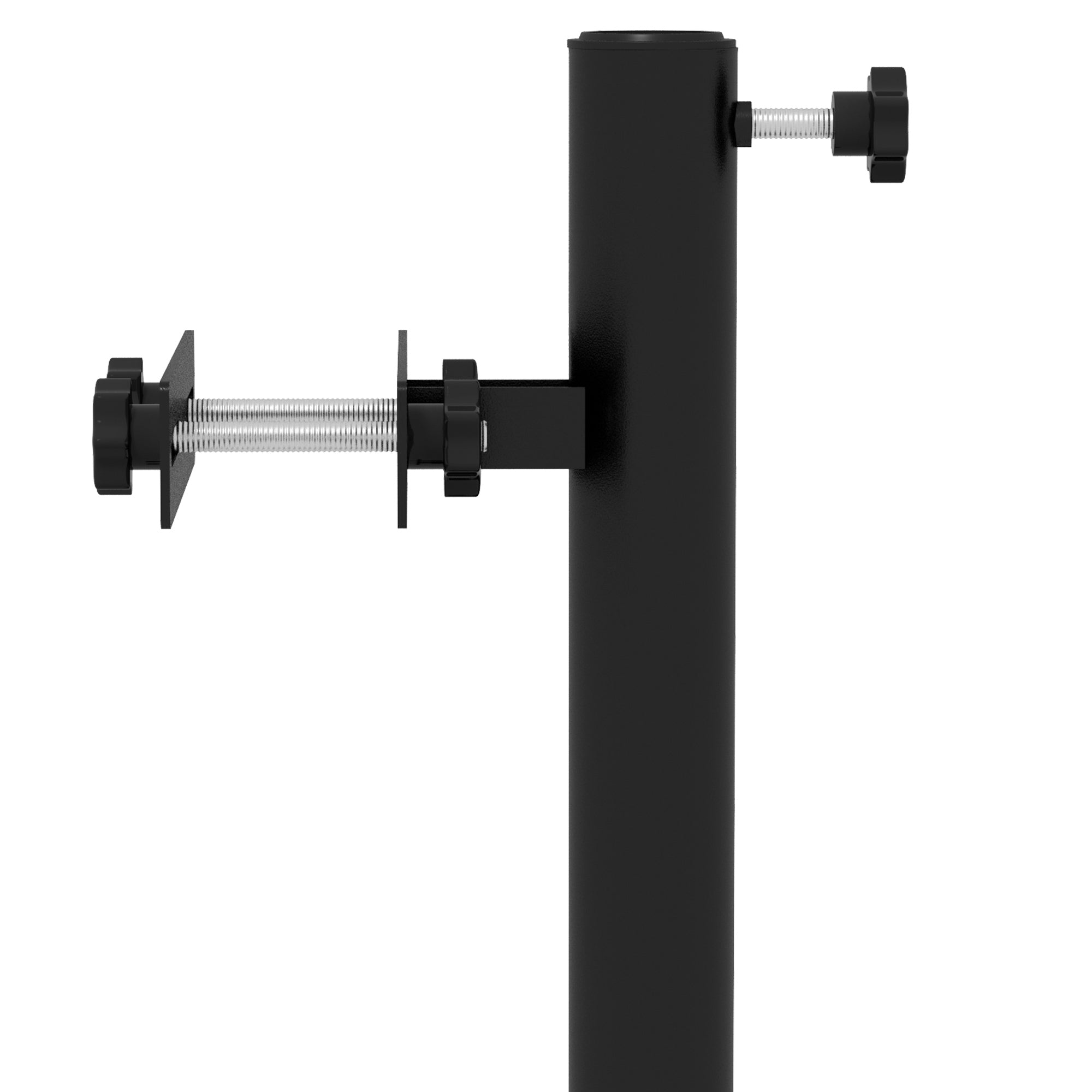 Outsunny Patio Umbrella Holder Stand for Deck Railing, Umbrella Deck Mount Bracket with Adjustable Clamps, Black