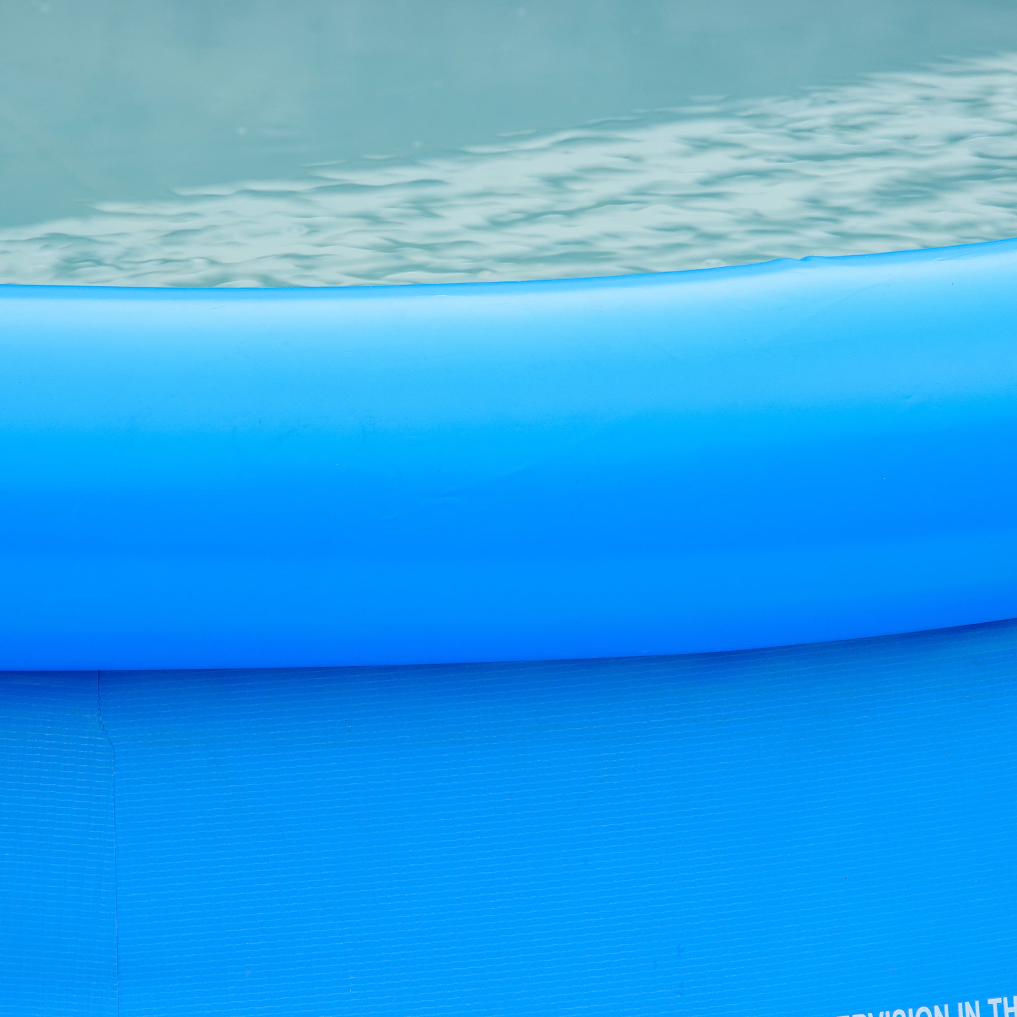 Outsunny Inflatable Swimming Pool Family-Sized Blow Up Pool Round Paddling Pool with Hand Pump for Kids, Adults, Outdoor, Garden and Backyard, 107" x 30", Blue