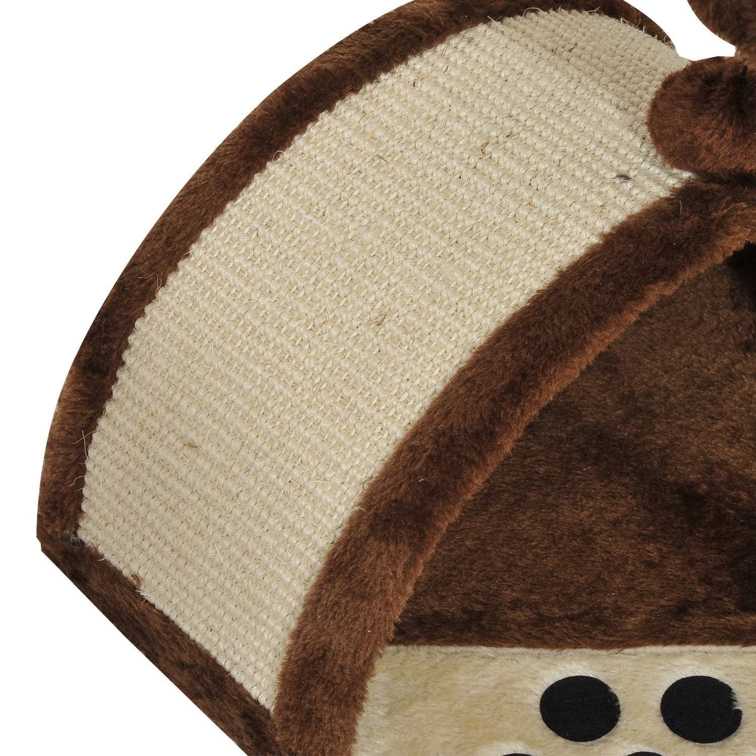 PawHut 18" Cat Tree Scratching Kitty House Kitten Activity Centre Pet Bed Post Furniture with Hanging Toy (Brown)