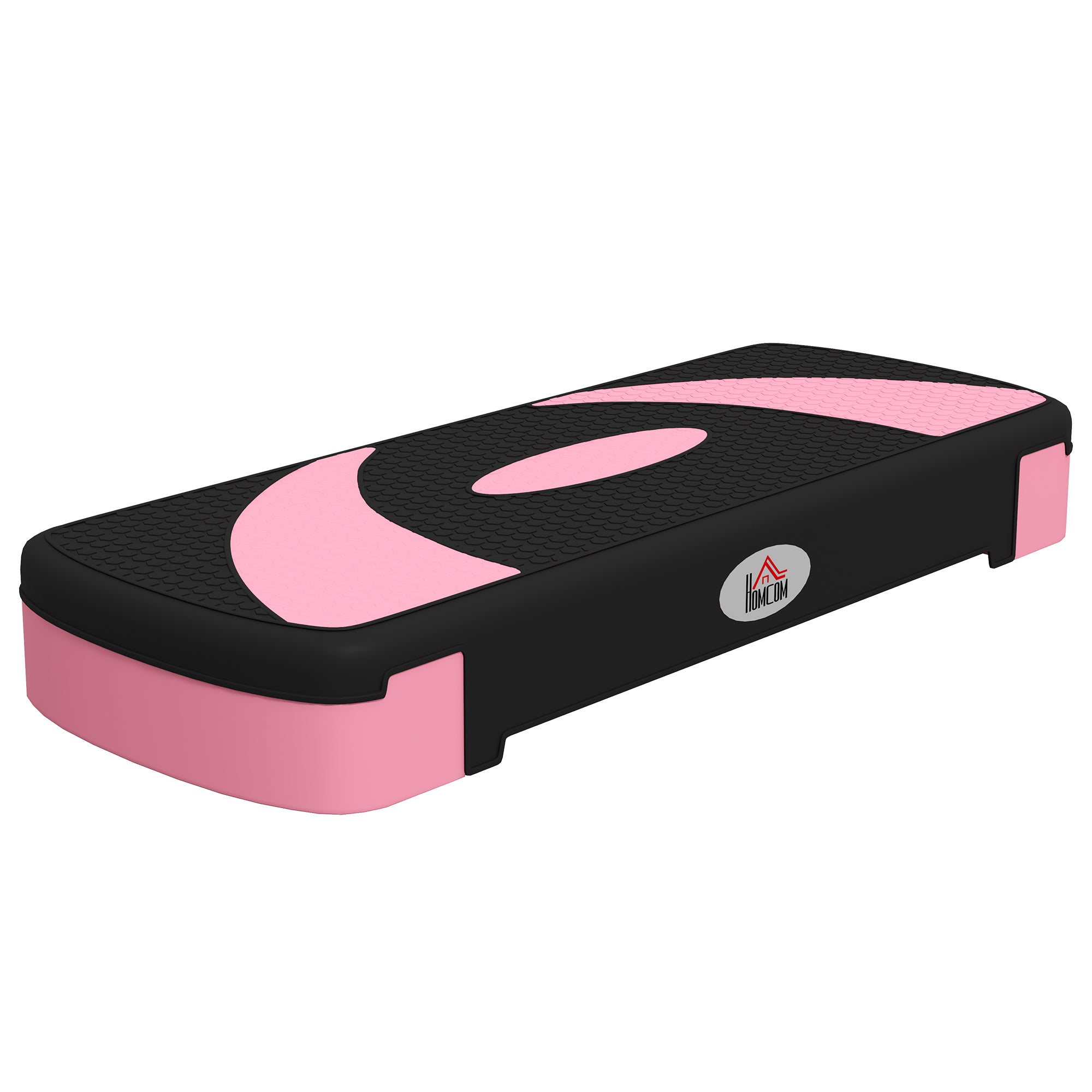 Soozier Adjustable Aerobic Stepper, Exercise Step Platform, Step Exercise Trainer, Workout Fitness Yoga Risers, 4"-6"-8", Pink