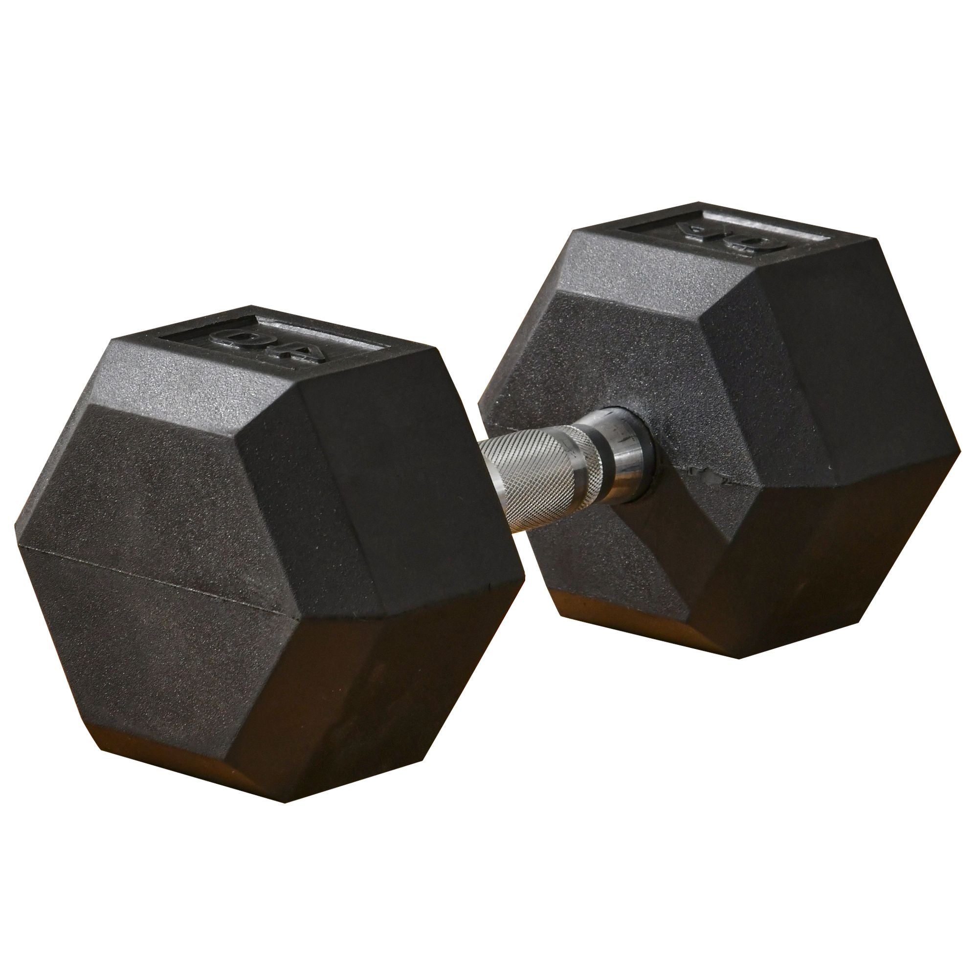 Soozier 40lbs Rubber Dumbbells Weight Dumbbell Hand Weight Barbell for Body Fitness Training for Home Office Gym, Black