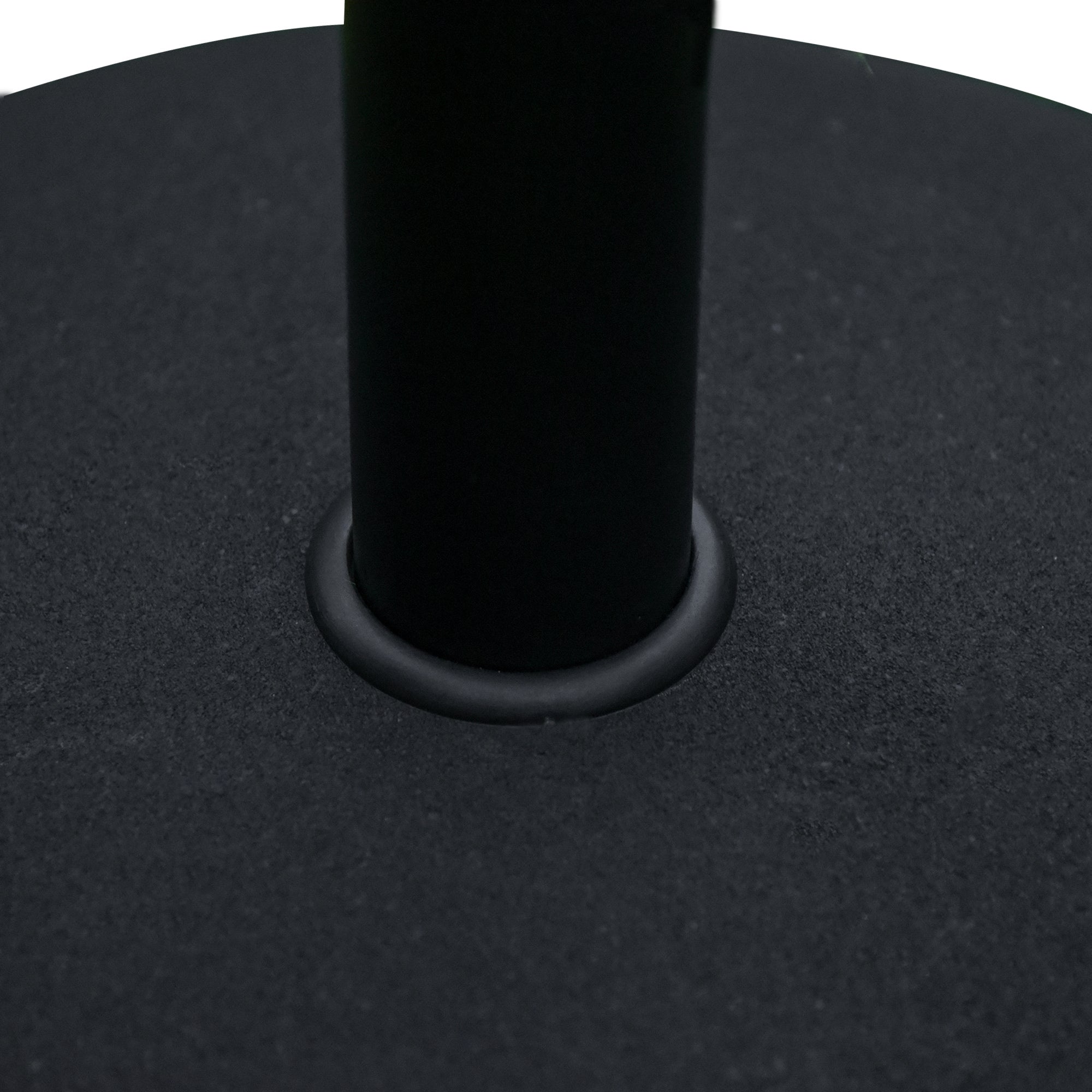 Outsunny 55 lbs Cement Umbrella Base Holder 20" Heavy Duty Round Parasol Stand for Patio, Outdoor, Backyard, Black