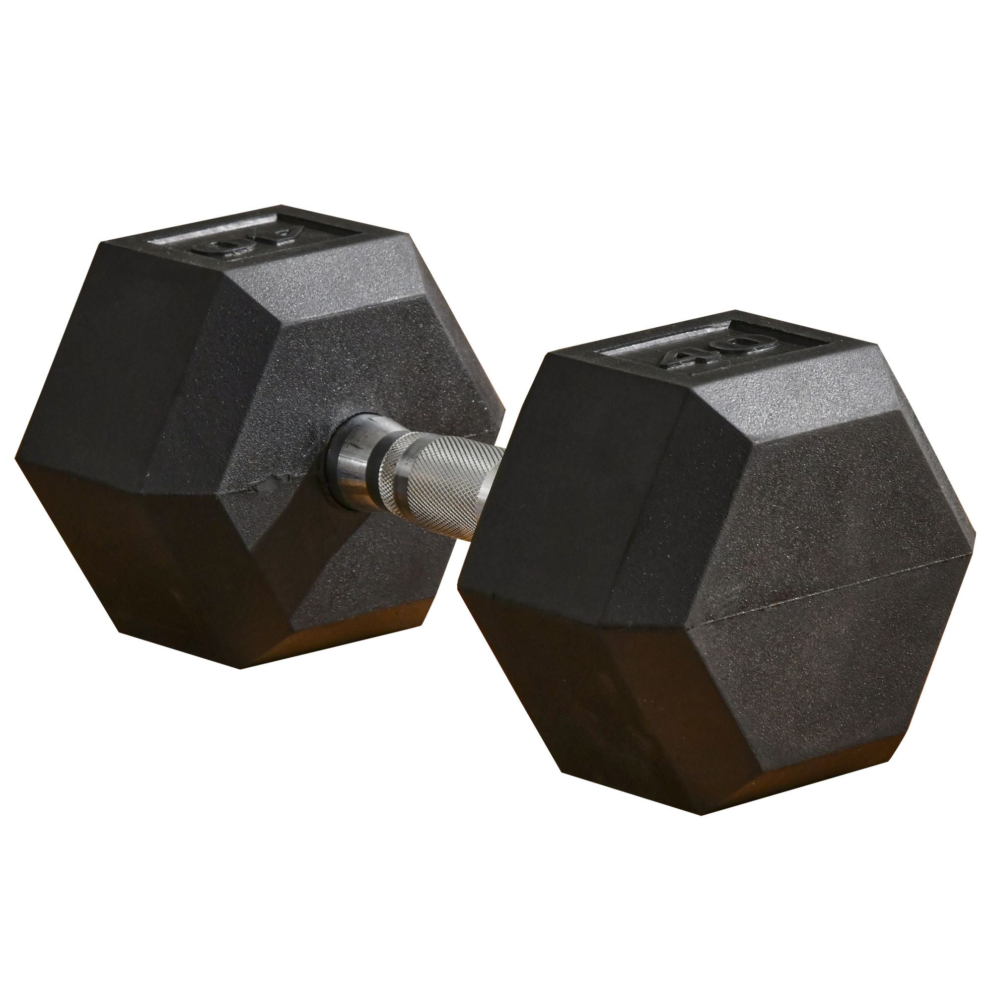 Soozier 40lbs Rubber Dumbbells Weight Dumbbell Hand Weight Barbell for Body Fitness Training for Home Office Gym, Black