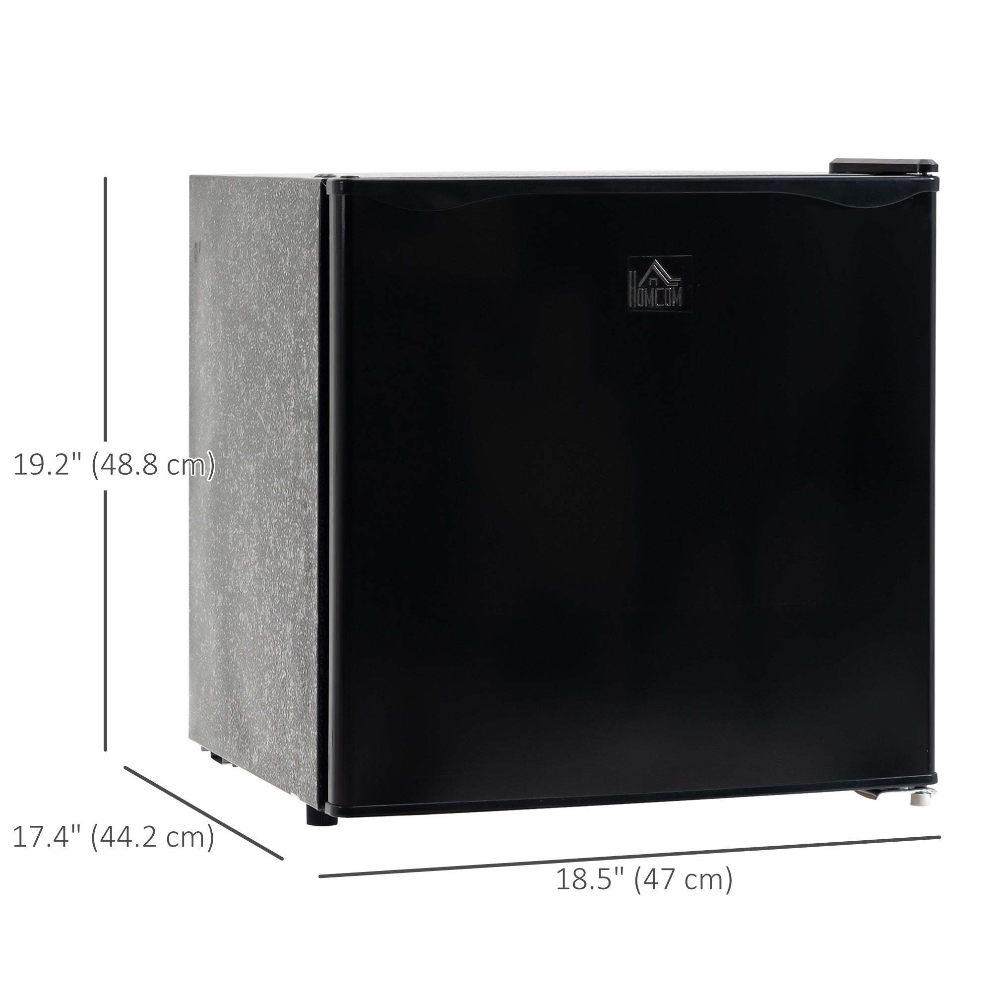 HOMCOM 1.1 Cu. Ft. Mini Freezer, Compact Upright Freezer with Reversible Door, Removable Shelf, Adjustable Temperature, Black