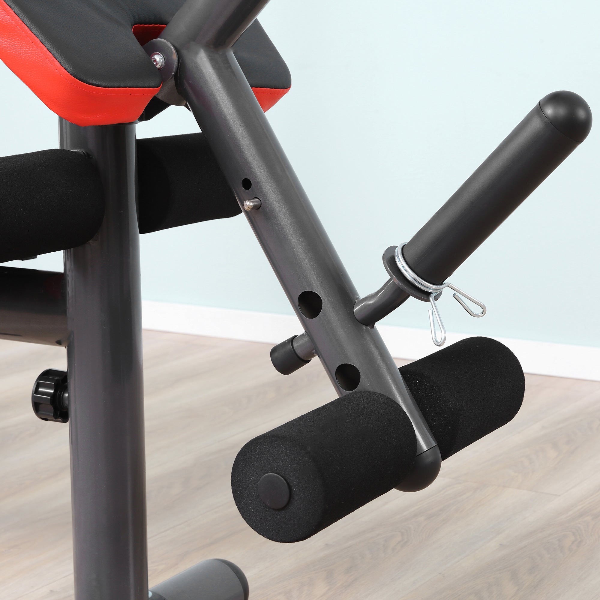 Soozier Press Bench, Heavy Duty Multiple Function Workout Adjustable Bench with Preacher Curl, Leg Developer