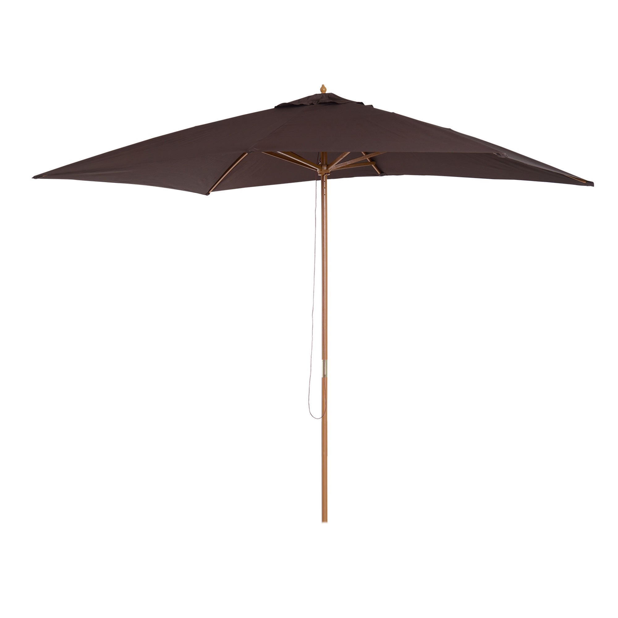 Outsunny Patio Umbrella Market Patio Sun Umbrella Rectangle Coffee