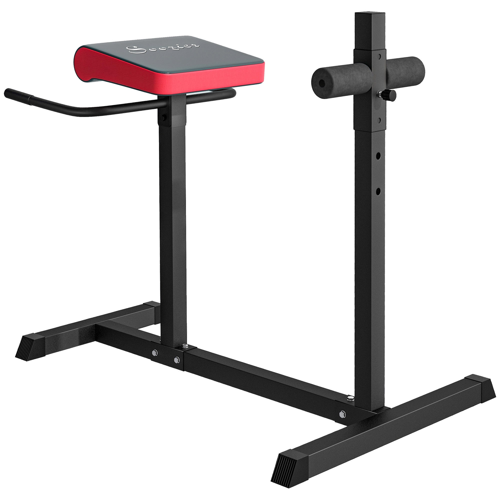 Soozier Back Extension Roman Chair, Hyperextension Bench with Adjustable Leg Roller for Back, Abdominal and Gluteal Training