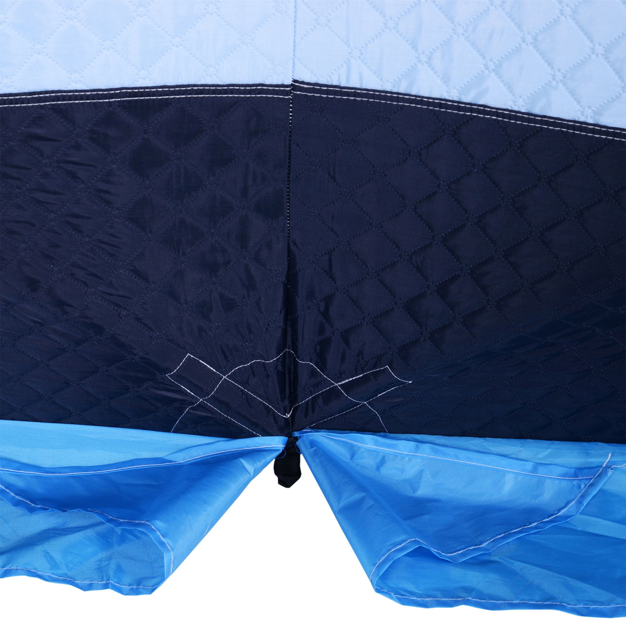Outsunny 8-Person Insulated Ice Fishing Tent Shelter with Ventilation Windows and Carry Bag, for -22℉, Blue