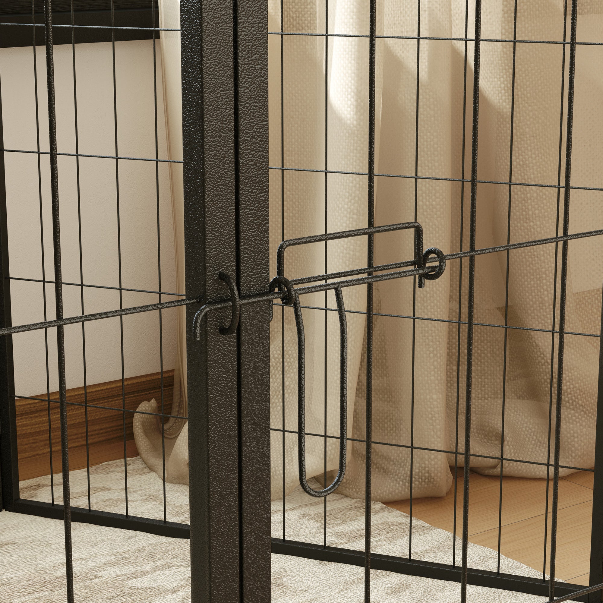 PawHut Heavy Duty Dog Playpen with Door for Medium Dogs, 6 Panels, 31.5"H
