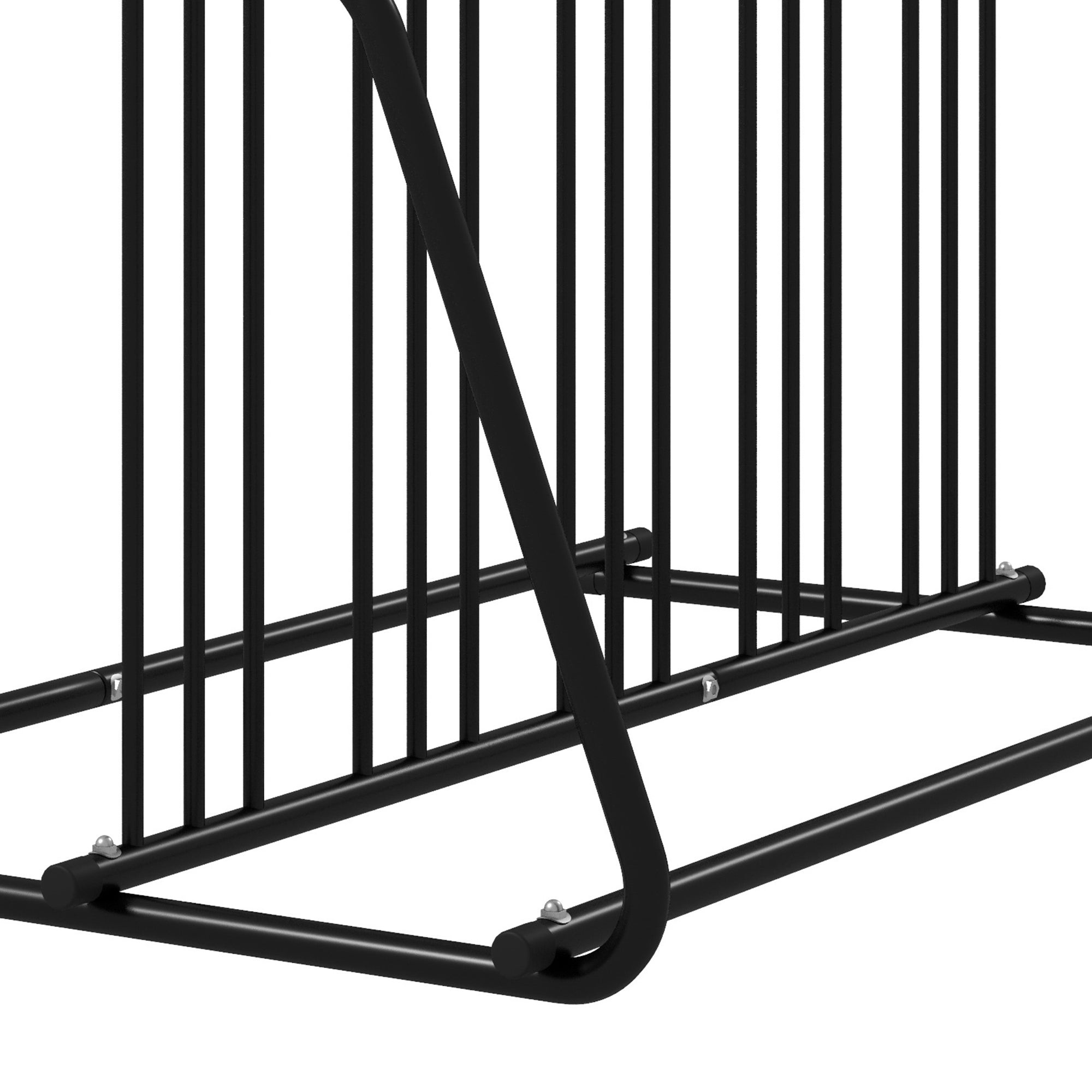 DURHAND All-Steel Bike Rack, 61" Bike Stand, 6-Bike Capacity, Dual-Side, for Garages Streets Yards Schools