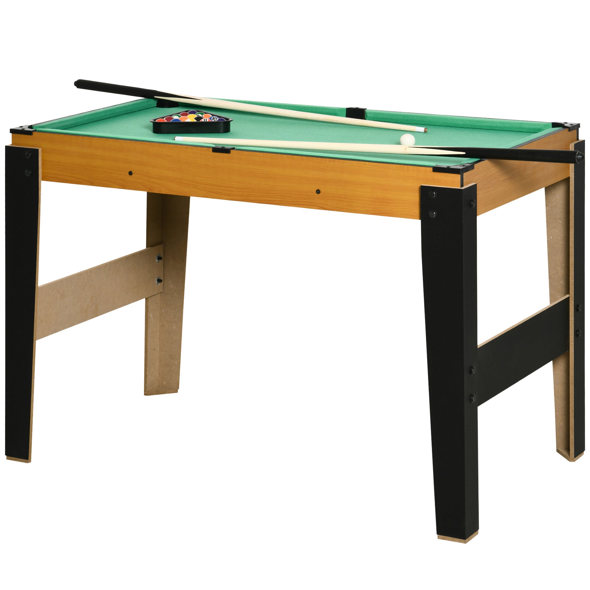 Soozier 43'' 4-in-1 Multi-Gaming Table, Tabletop Billiards Hockey Table Tennis Foosball Game, Easy Set up for Whole Family