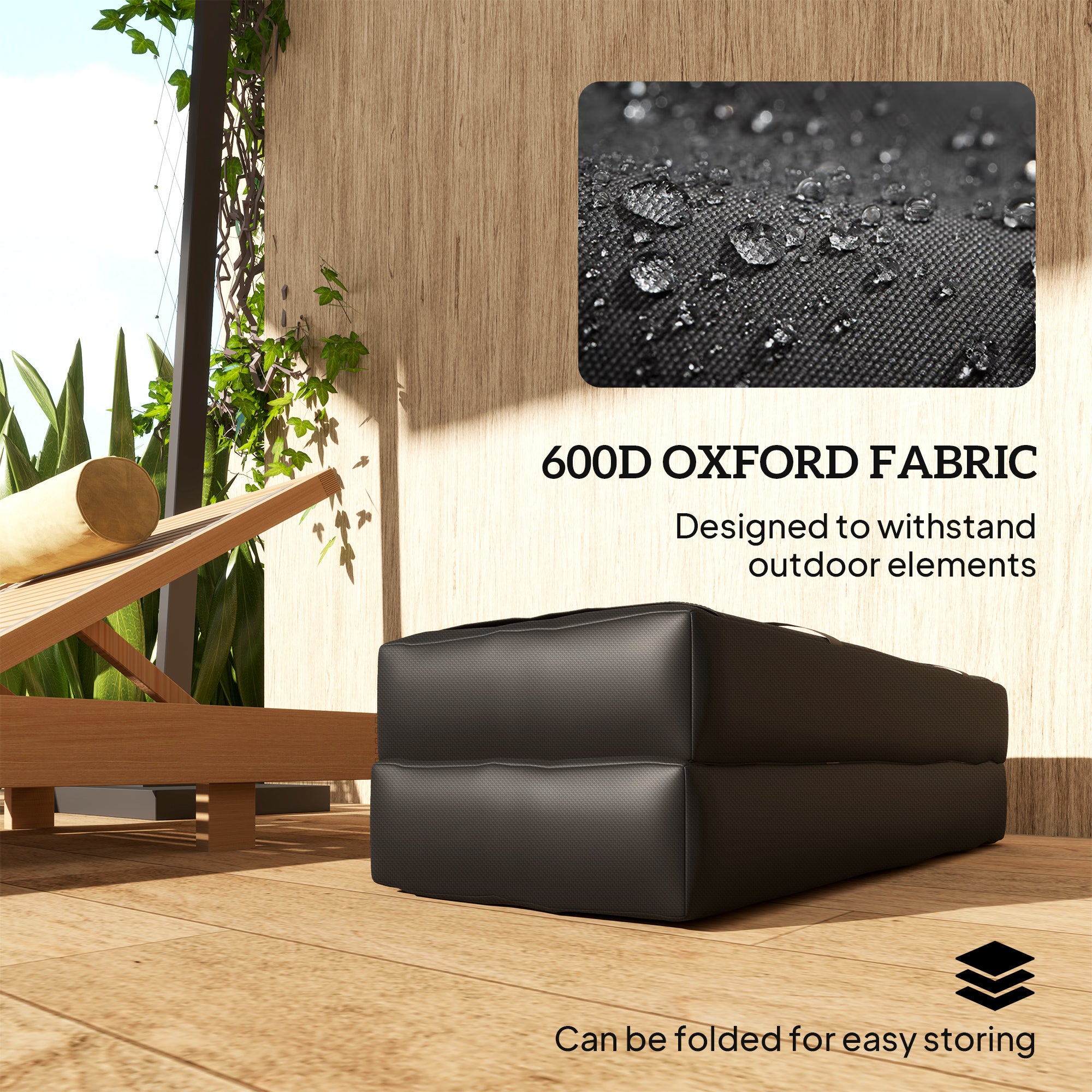 Outsunny 4PCS Patio Umbrella Base Weight Bag, Umbrella Stand Weights with Handles, 55 lbs with Sand Filling, Patio Umbrella Weights for Offset/Cantilever Umbrella Stand Base, Black