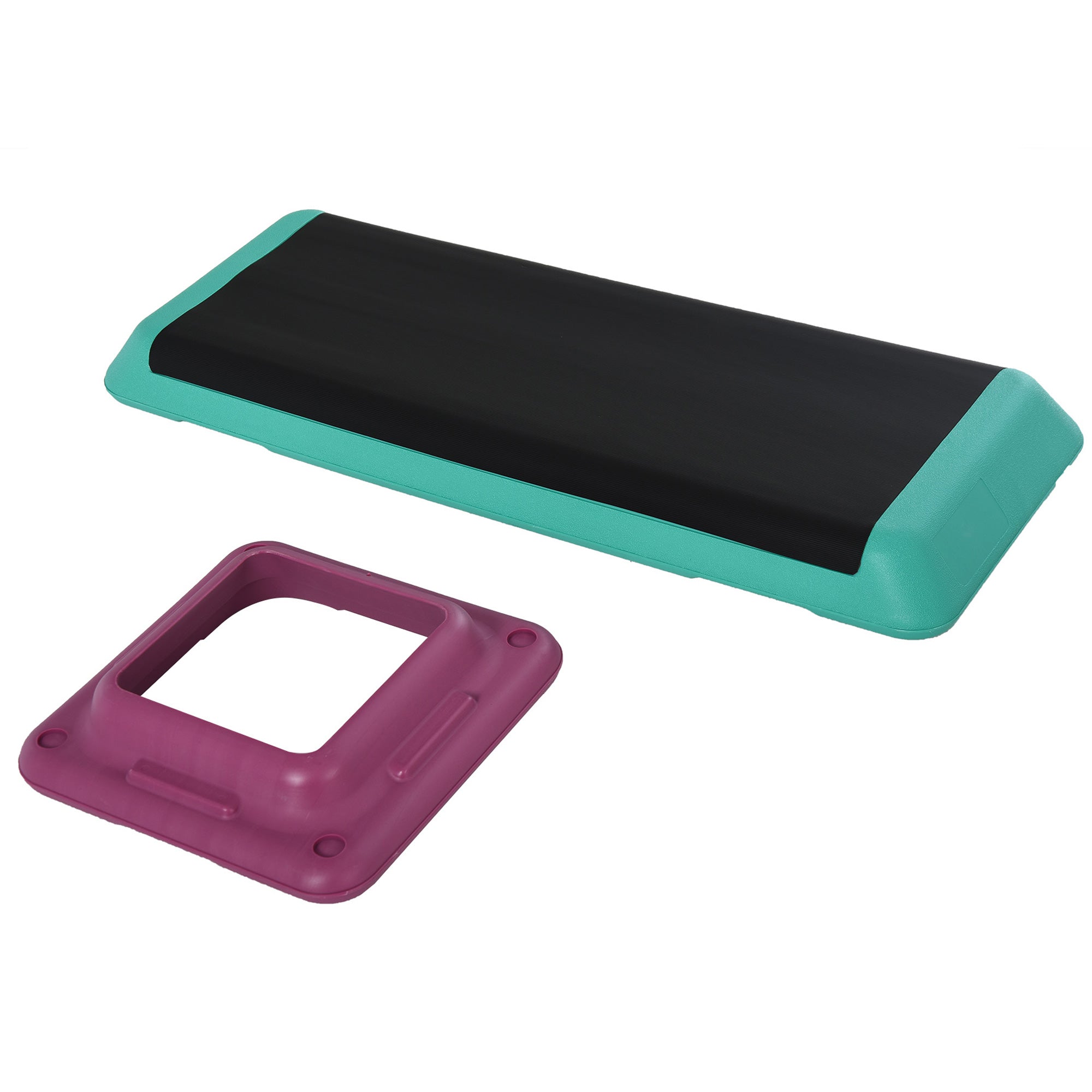 Soozier 3.9"/5.9"/7.9" Aerobic Stepper Exercise with Non-Slip Top for Home, Office, Indoor, Outdoor, Multicolour
