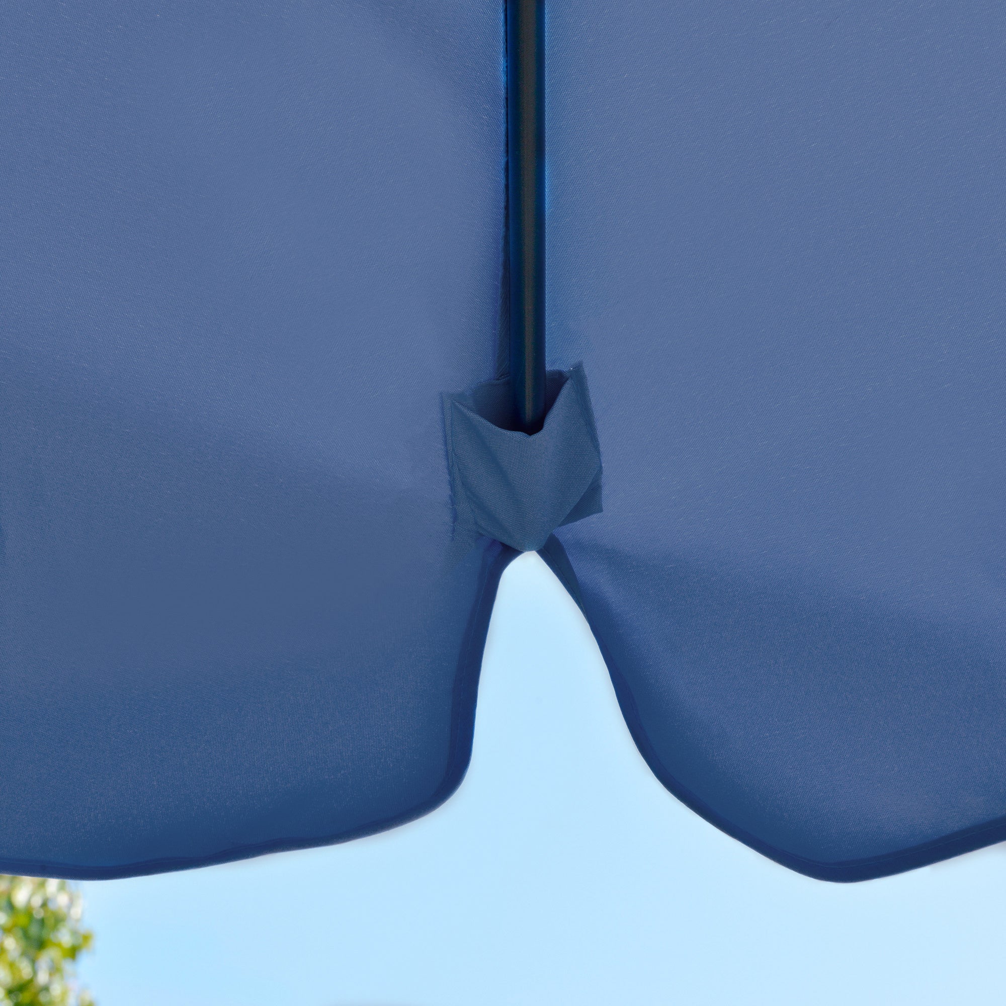 Outsunny 11FT Offset Hanging Patio Umbrella Cantilever Umbrella with Easy Tilt Adjustment, Cross Base and 8 Ribs for Backyard, Poolside, Lawn and Garden, Blue