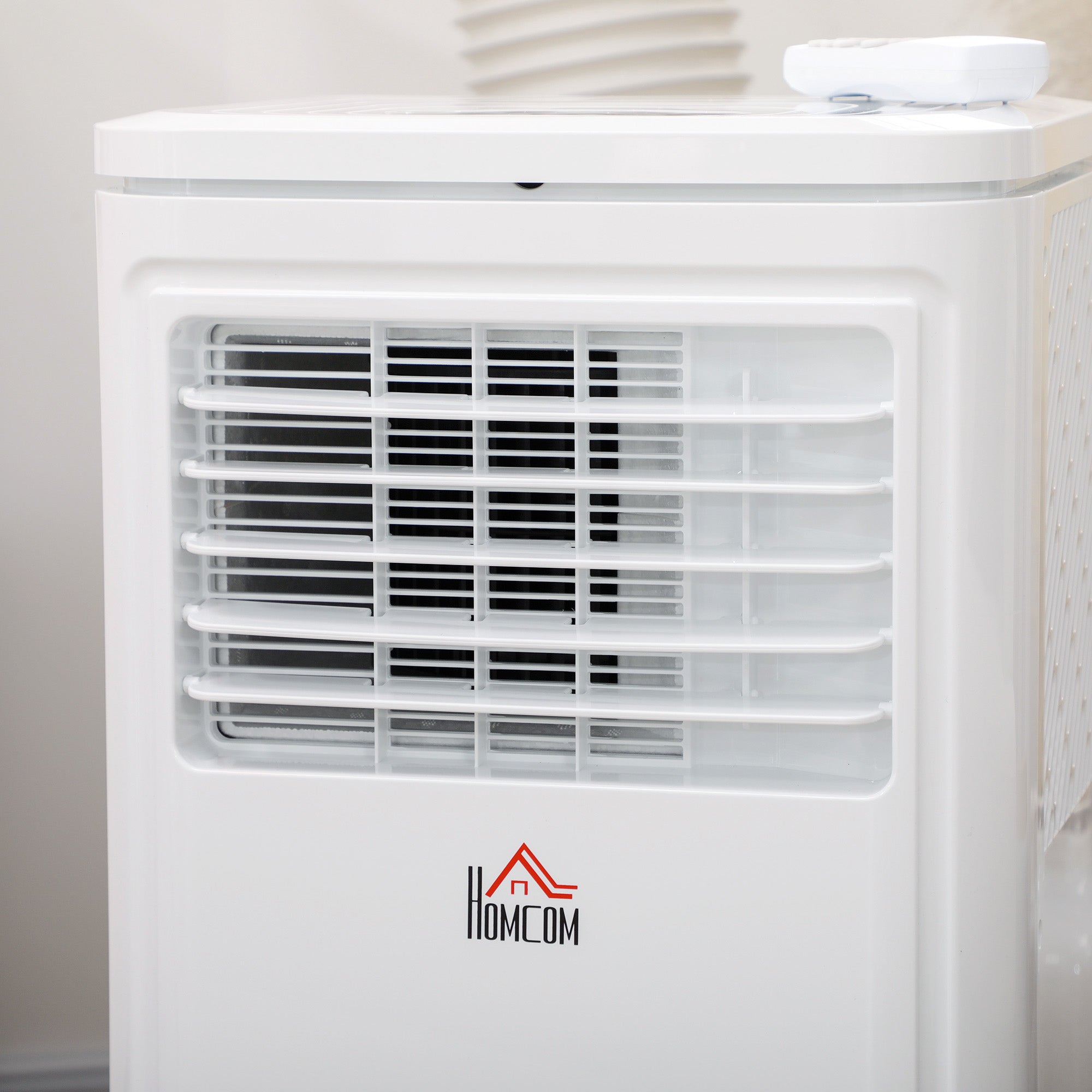 HOMCOM 8000 BTU Portable Air Conditioner with Cooling, Dehumidifier, Remote Control, 24-Hour Timer, Window Mount Kit, Cream