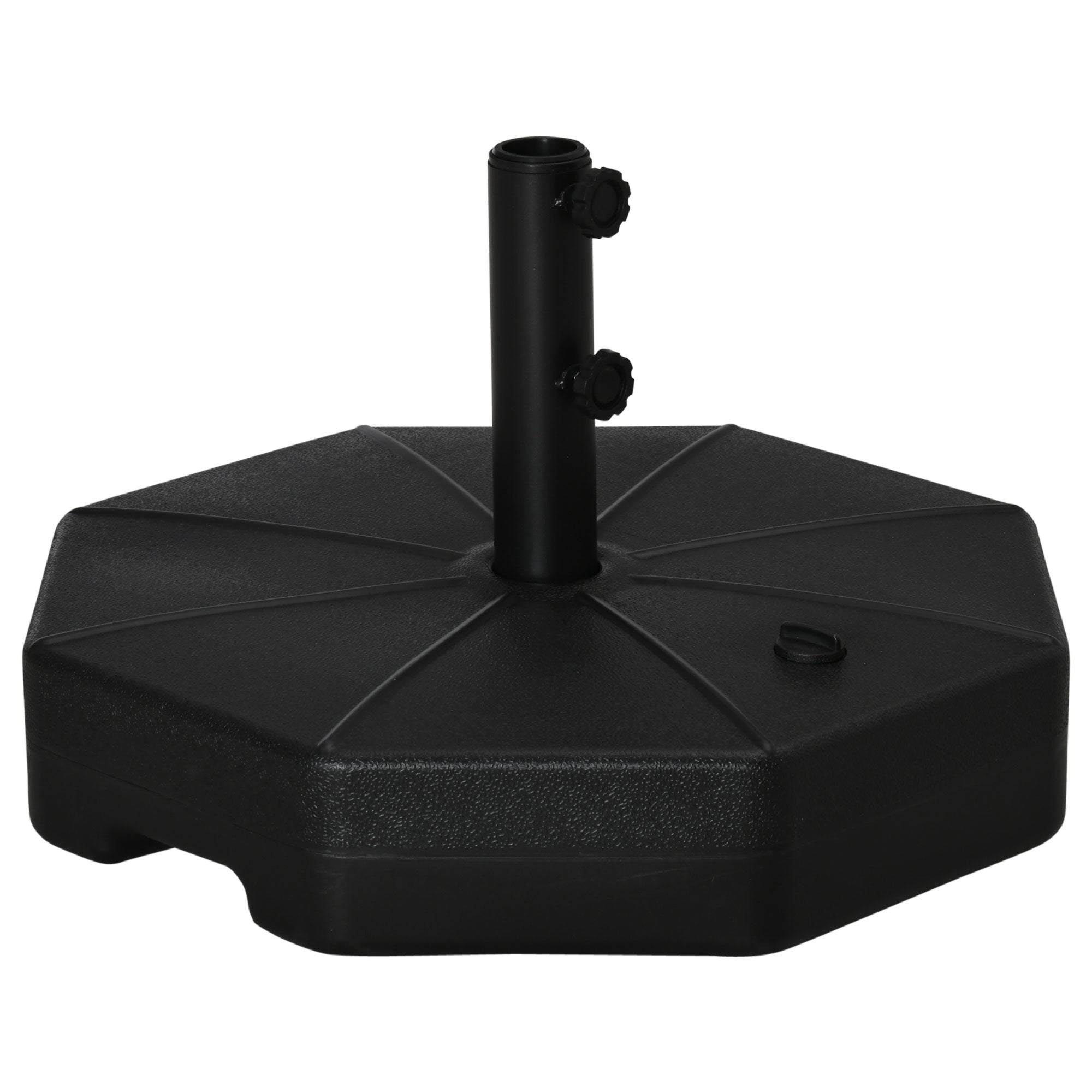 Outsunny Patio Umbrella Base Parasol Holder Outdoor Market Umbrella Stand Weights, Water/Sand Filled for Garden, Poolside, Black