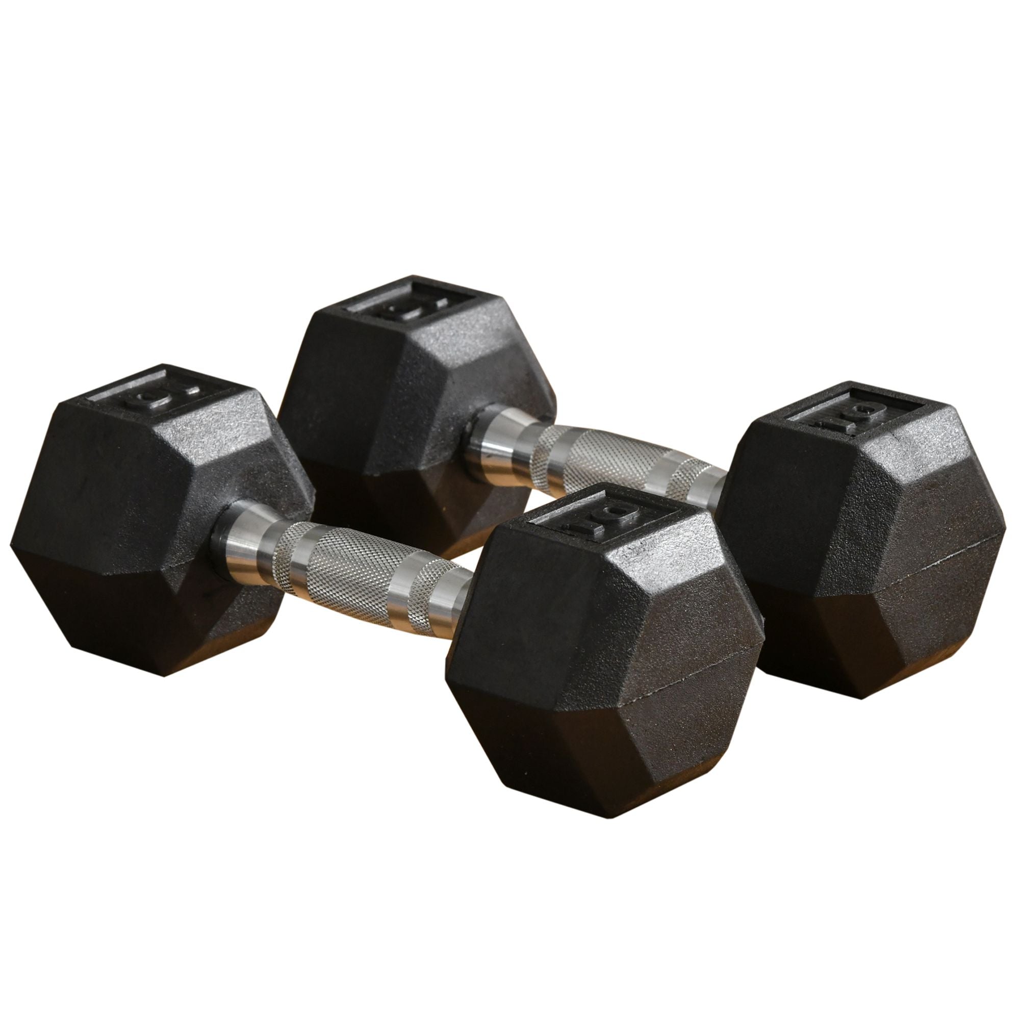 Soozier 2x10lbs Dumbbells Weight Set, Total 20lbs (10lbs Each) Dumbbell Hand Weight for Body Fitness Training for Home Office Gym, Black