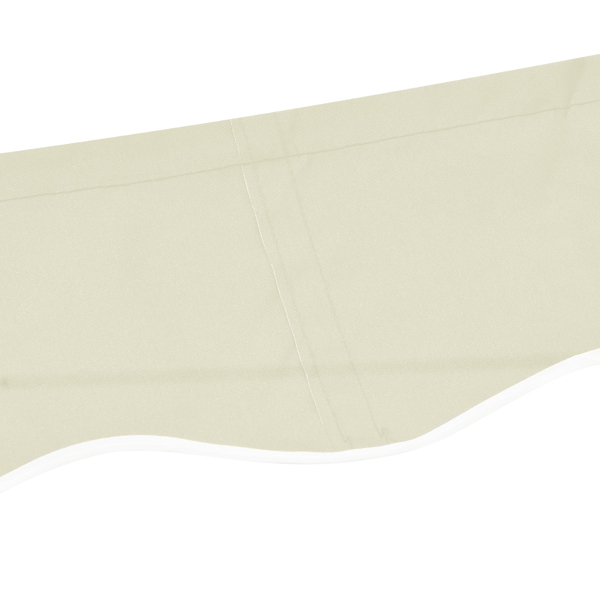 Outsunny 10' x 8' Retractable Awning Fabric Replacement Outdoor Sunshade Canopy Awning Cover, UV Protection, Cream White
