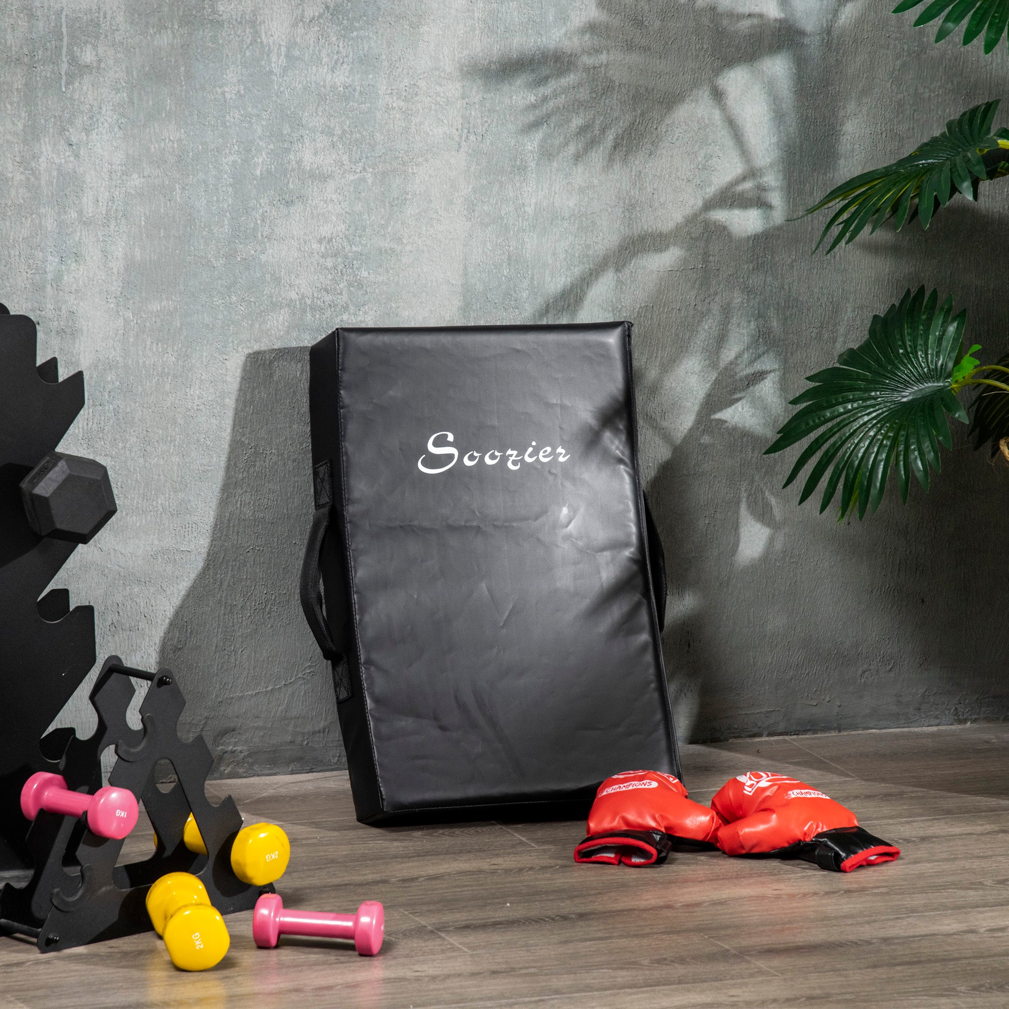 Soozier Boxing Pad, Kick Shield, Curved Muay Thai Kicking Pad, Great for MMA, Taekwondo, Krav Maga, Martial Arts, Karate
