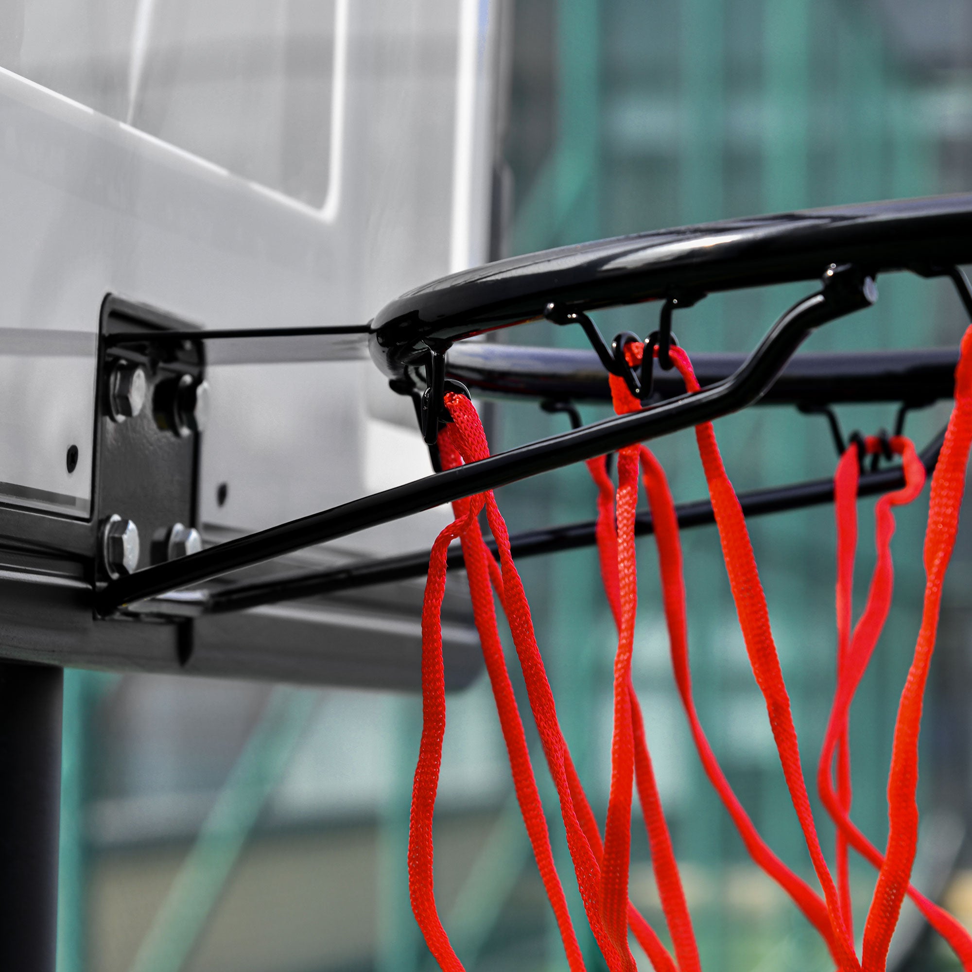 Soozier 5-7FT Basketball Hoop and Stand Backboard, Height Adjustable with Wheels for Youth Outdoor